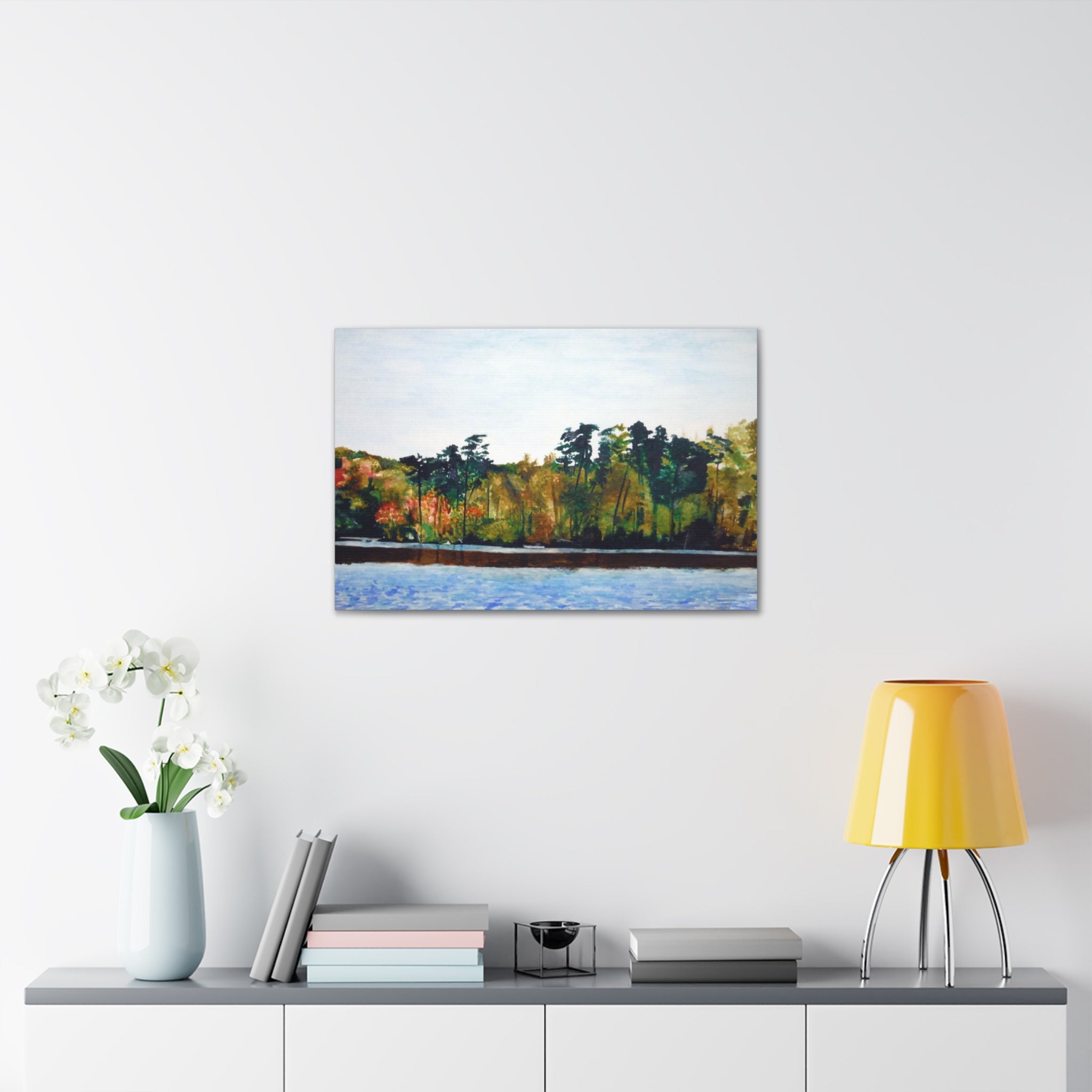 Lake Kayaking Canvas Gallery Wraps