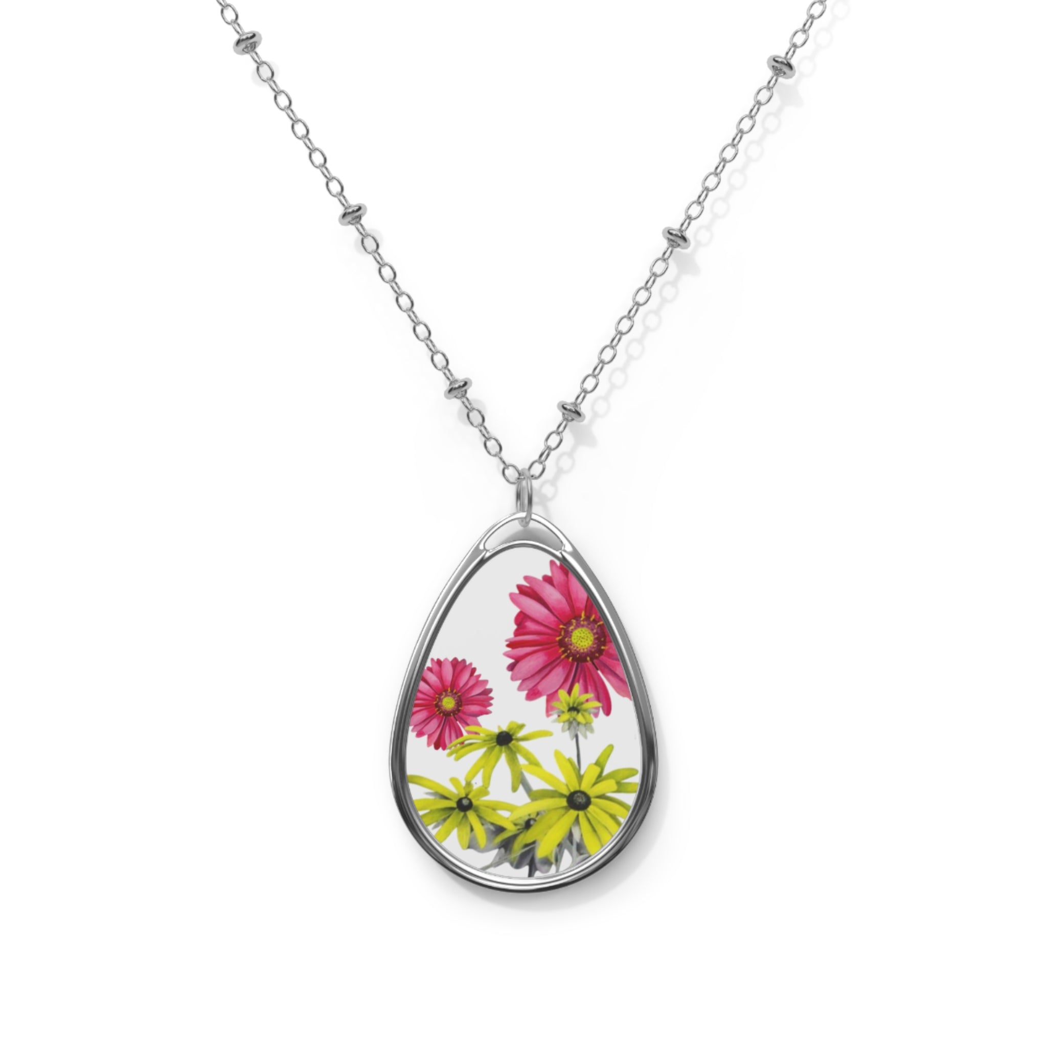 Flower Series Oval Necklace