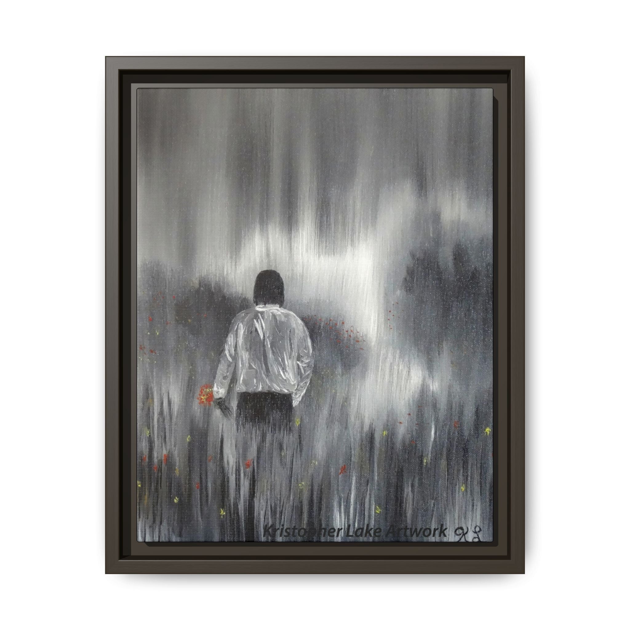 Dreamer painting Matte Canvas, Framed (Multi-color)