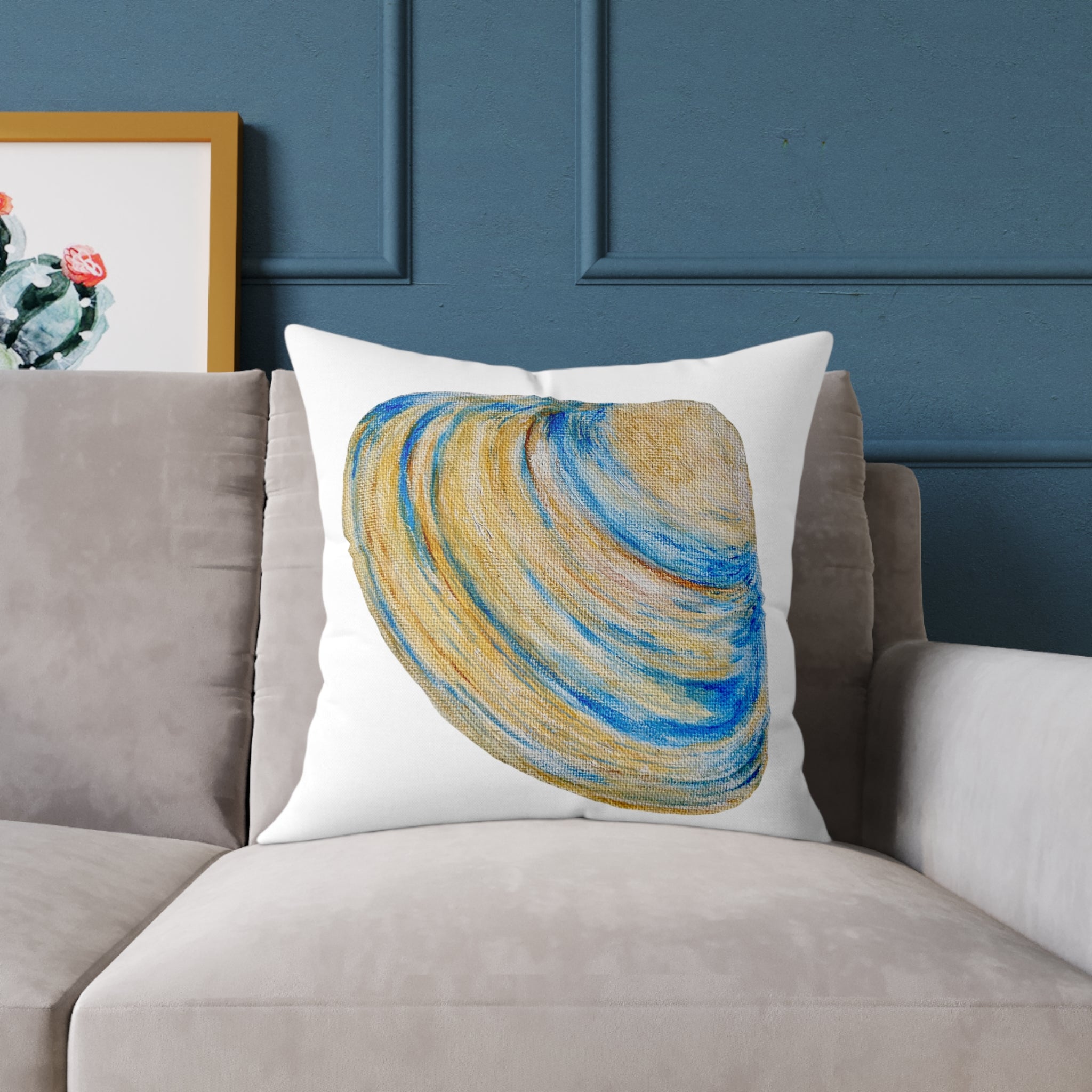 Clam Shell Square Canvas Pillow