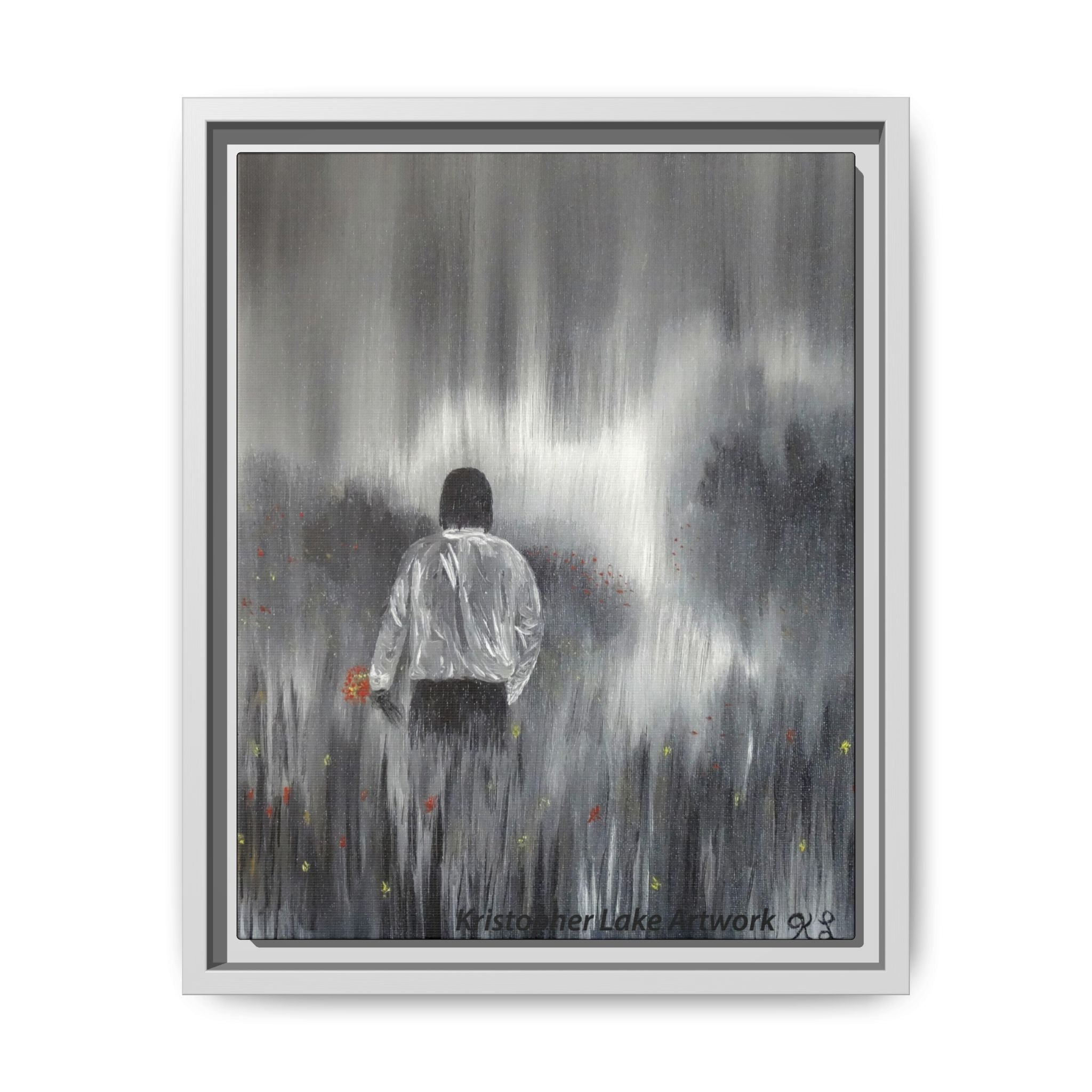 Dreamer painting Matte Canvas, Framed (Multi-color)