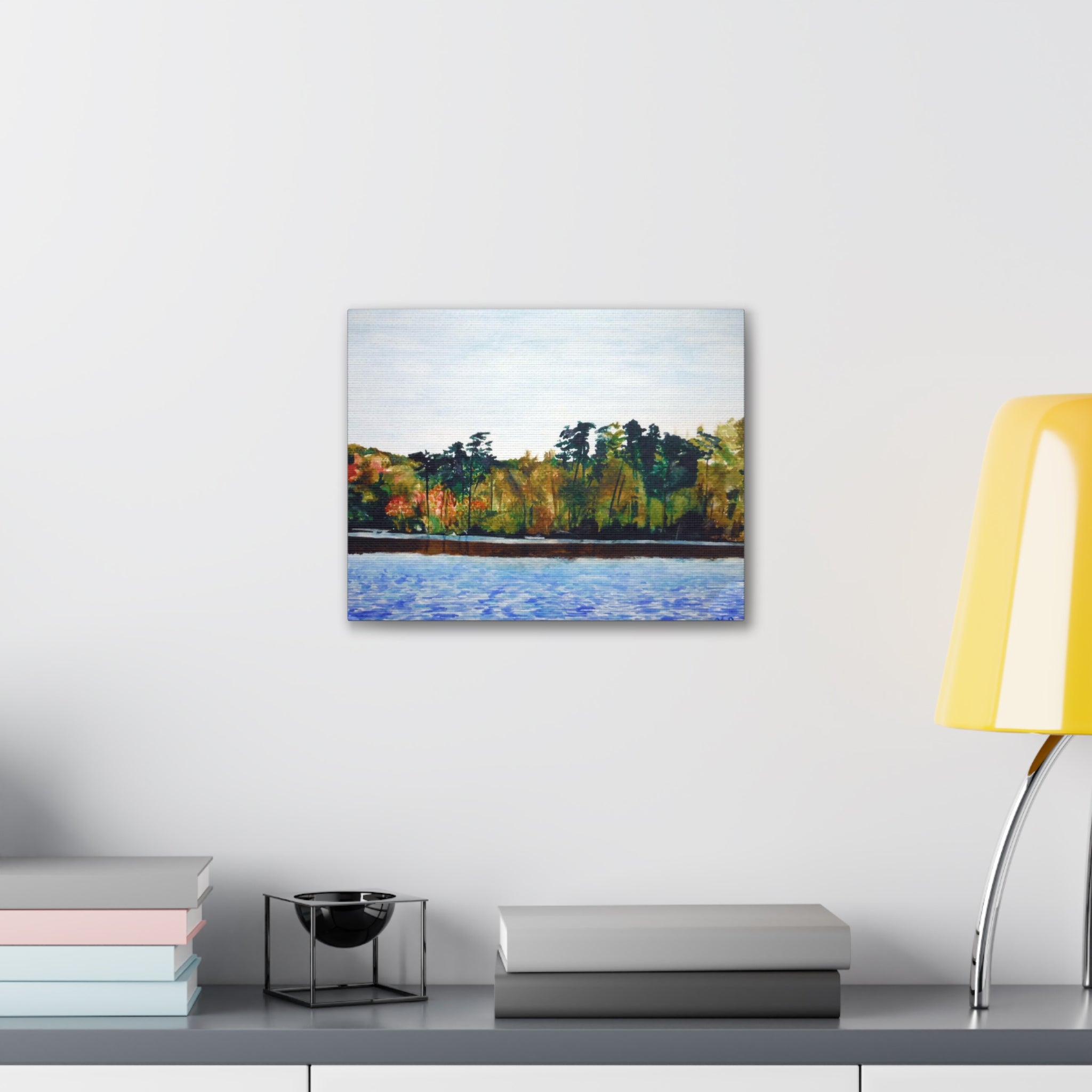 Lake Kayaking Canvas Gallery Wraps