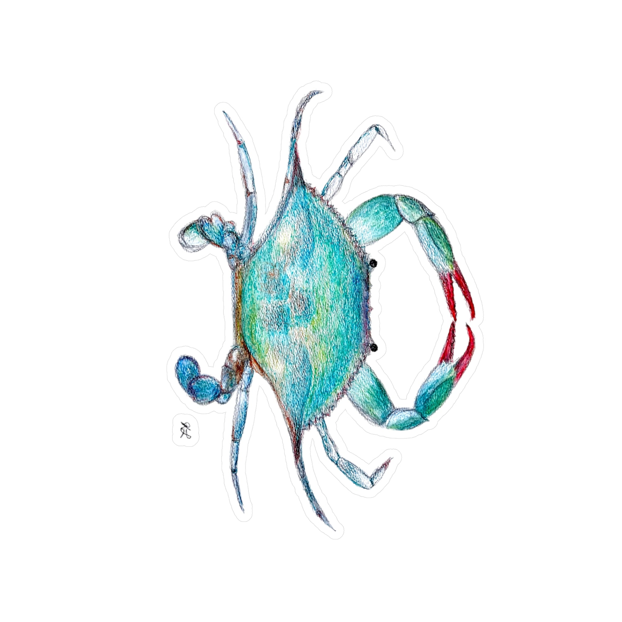 Blue Crab Vinyl Decals