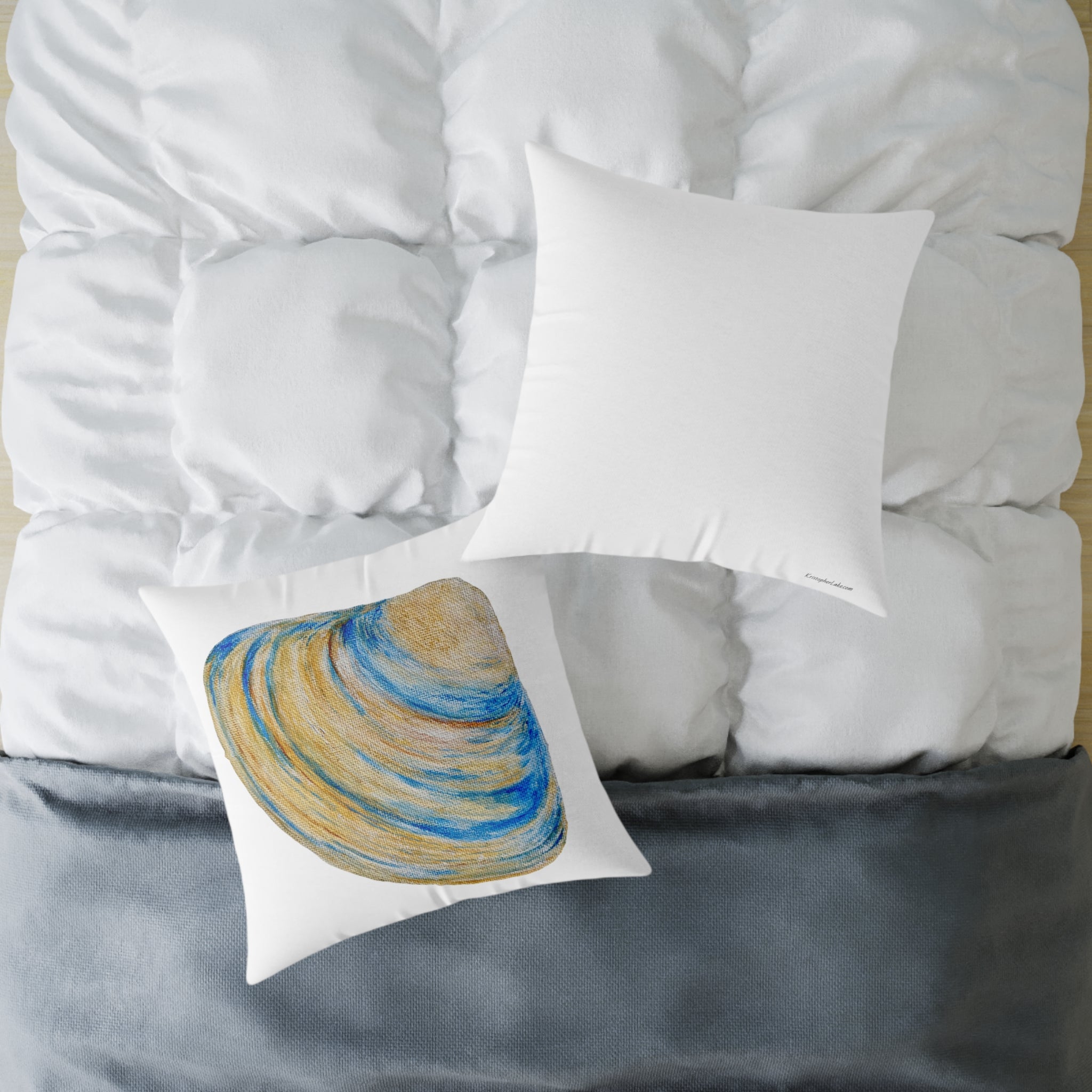 Clam Shell Square Canvas Pillow