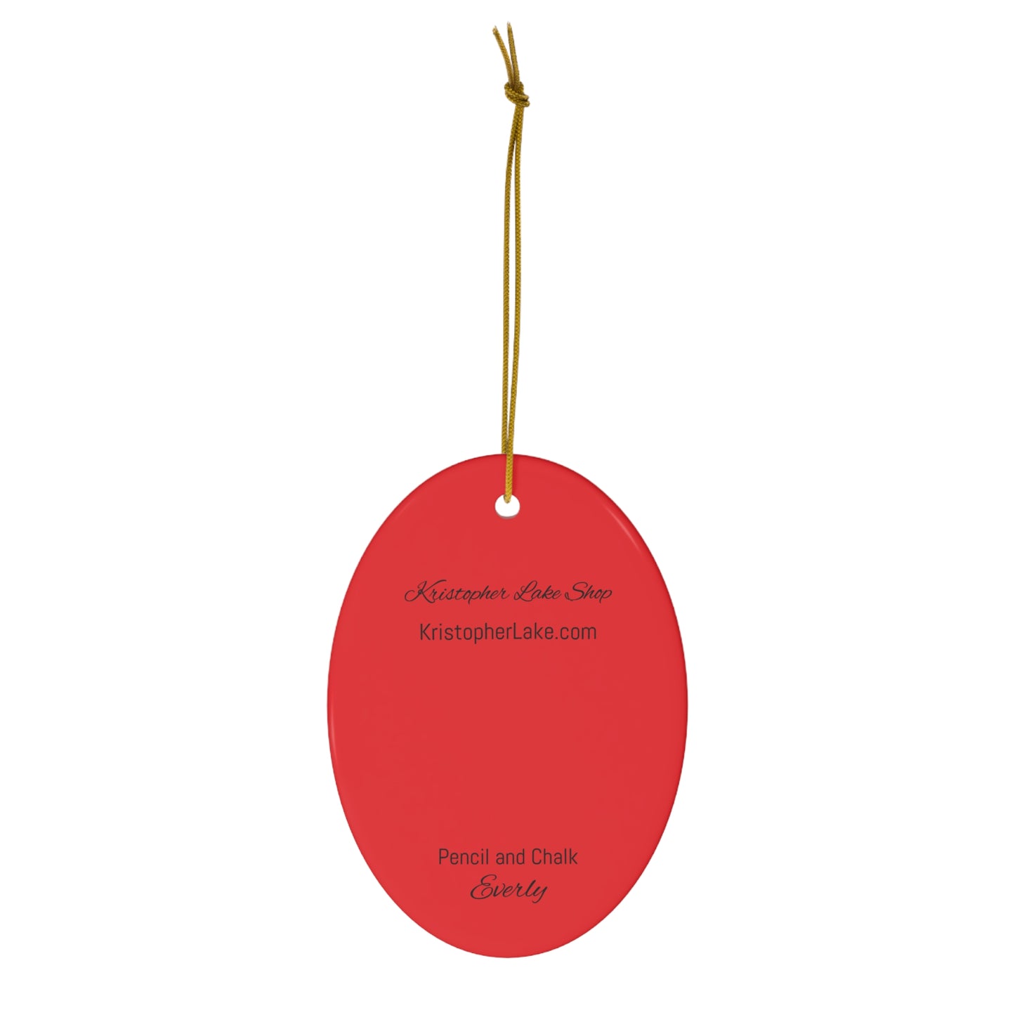 Christmas Tree Drawing Ceramic Ornament, Signature Collection