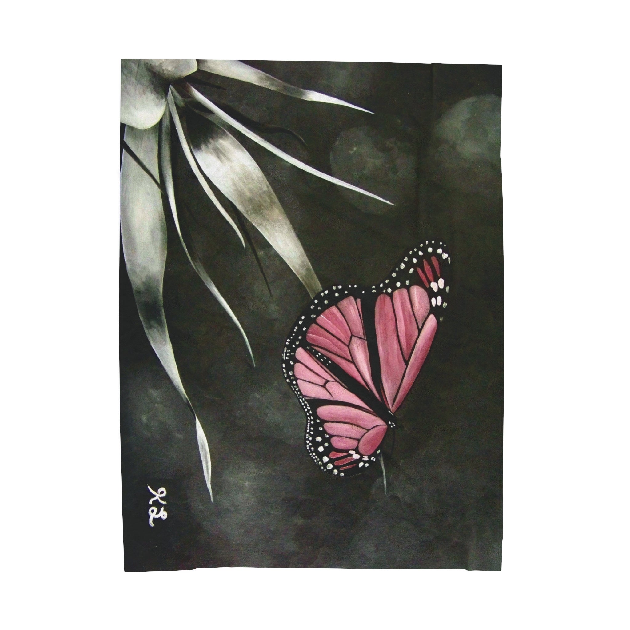 The First Butterfly Velveteen Plush Blanket