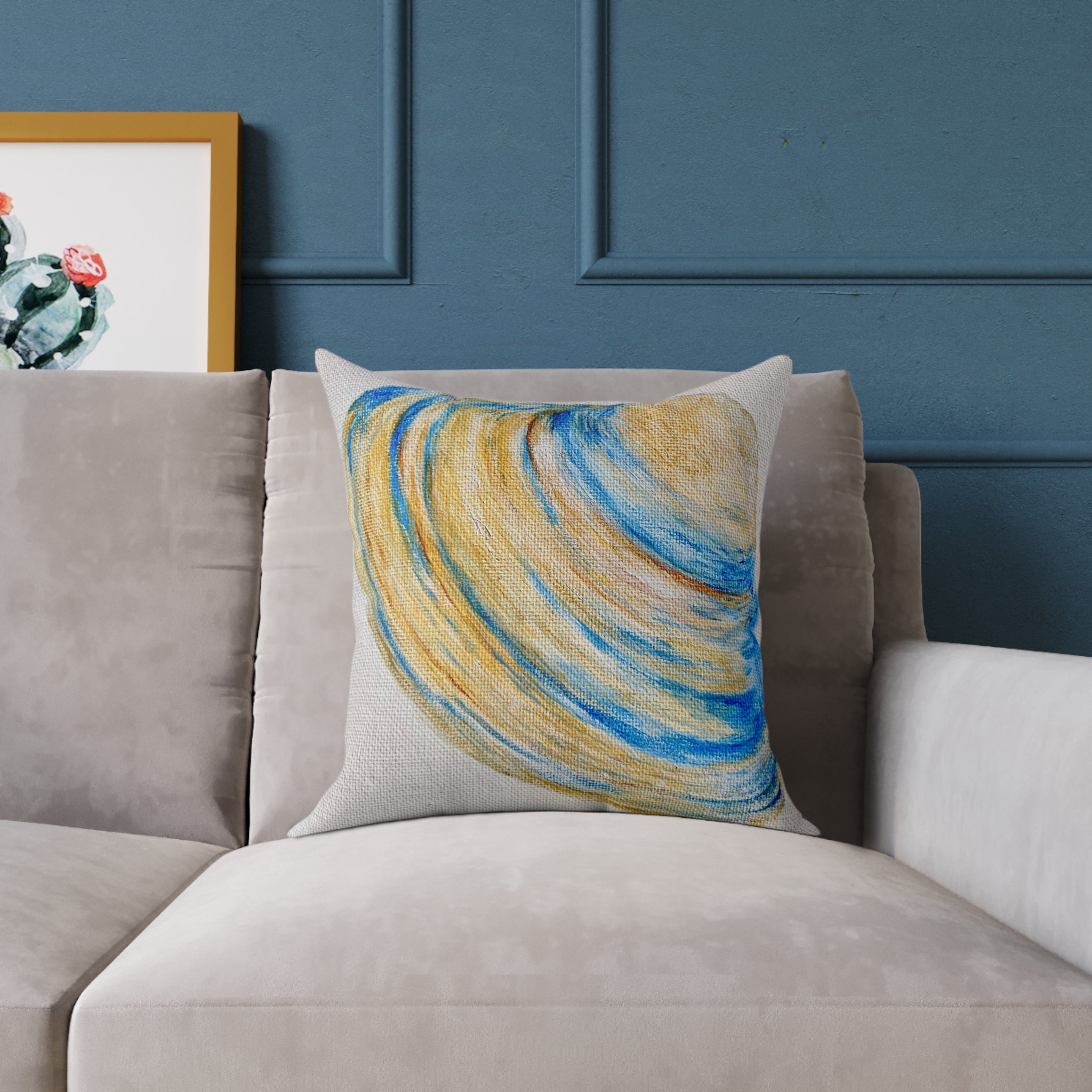 Clam Shell Square Canvas Pillow