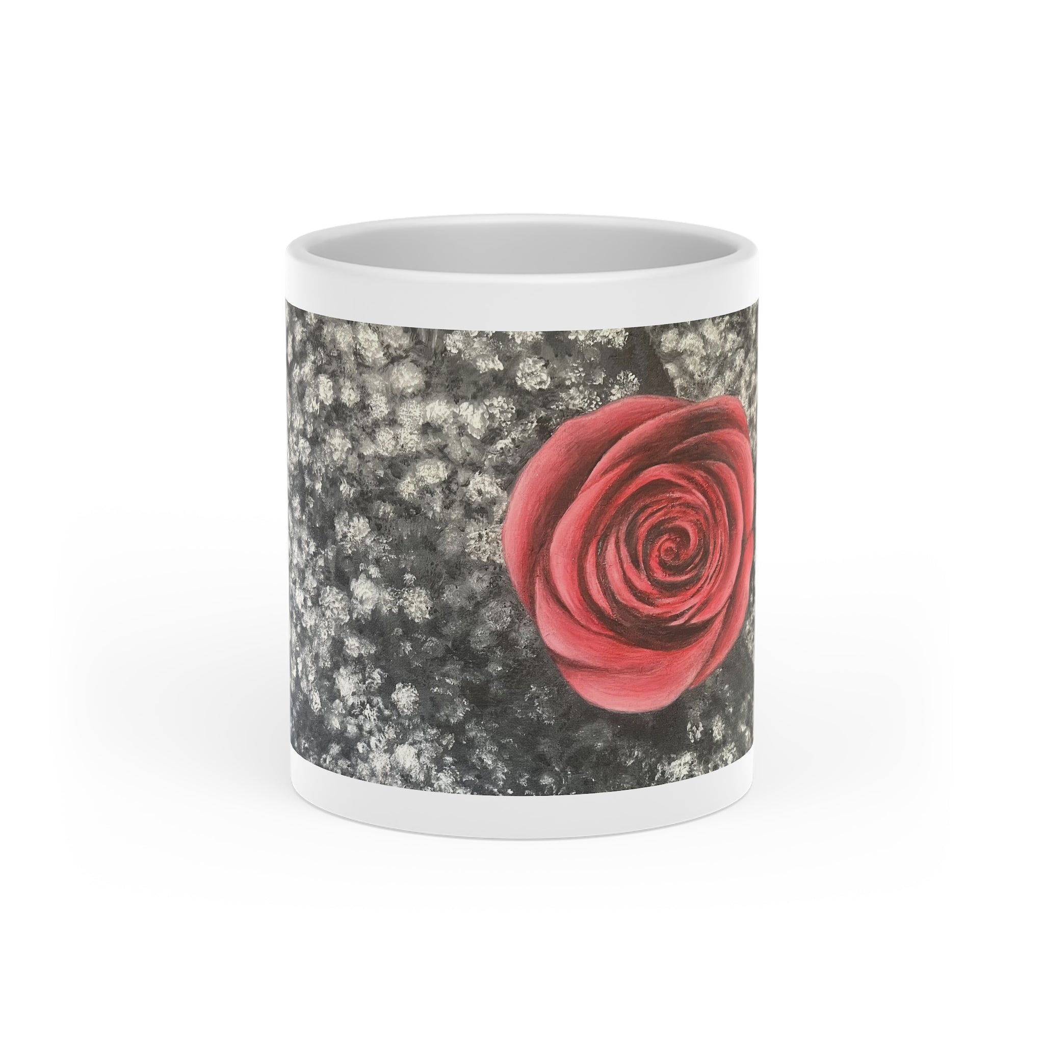 "Artist Rose" oil painting Heart-Shaped Mug