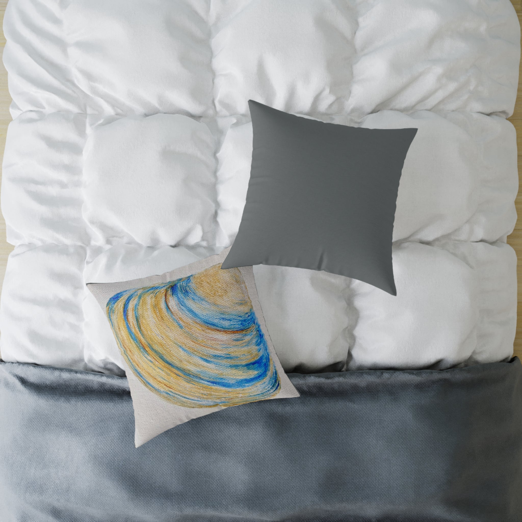 Clam Shell Square Canvas Pillow