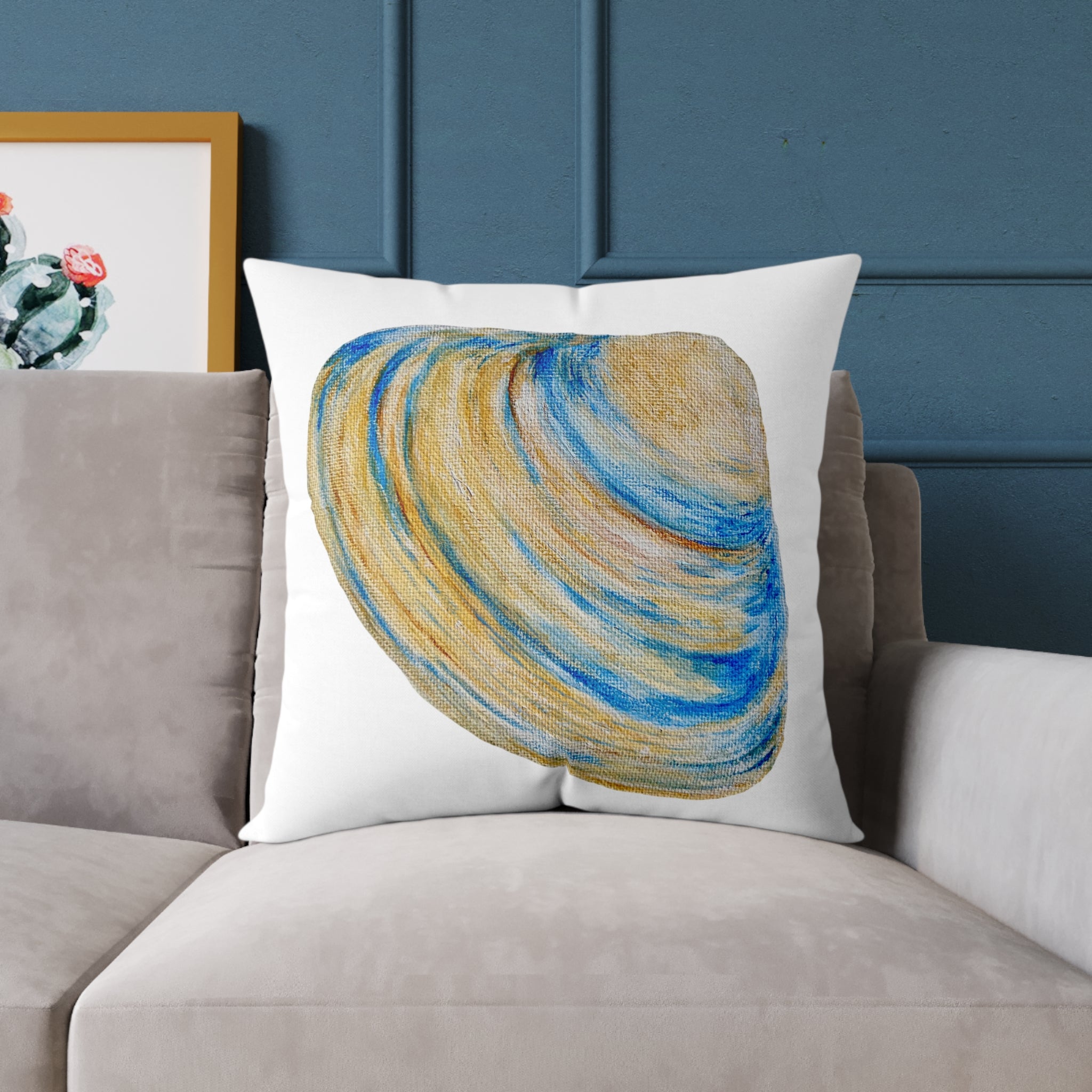 Clam Shell Square Canvas Pillow