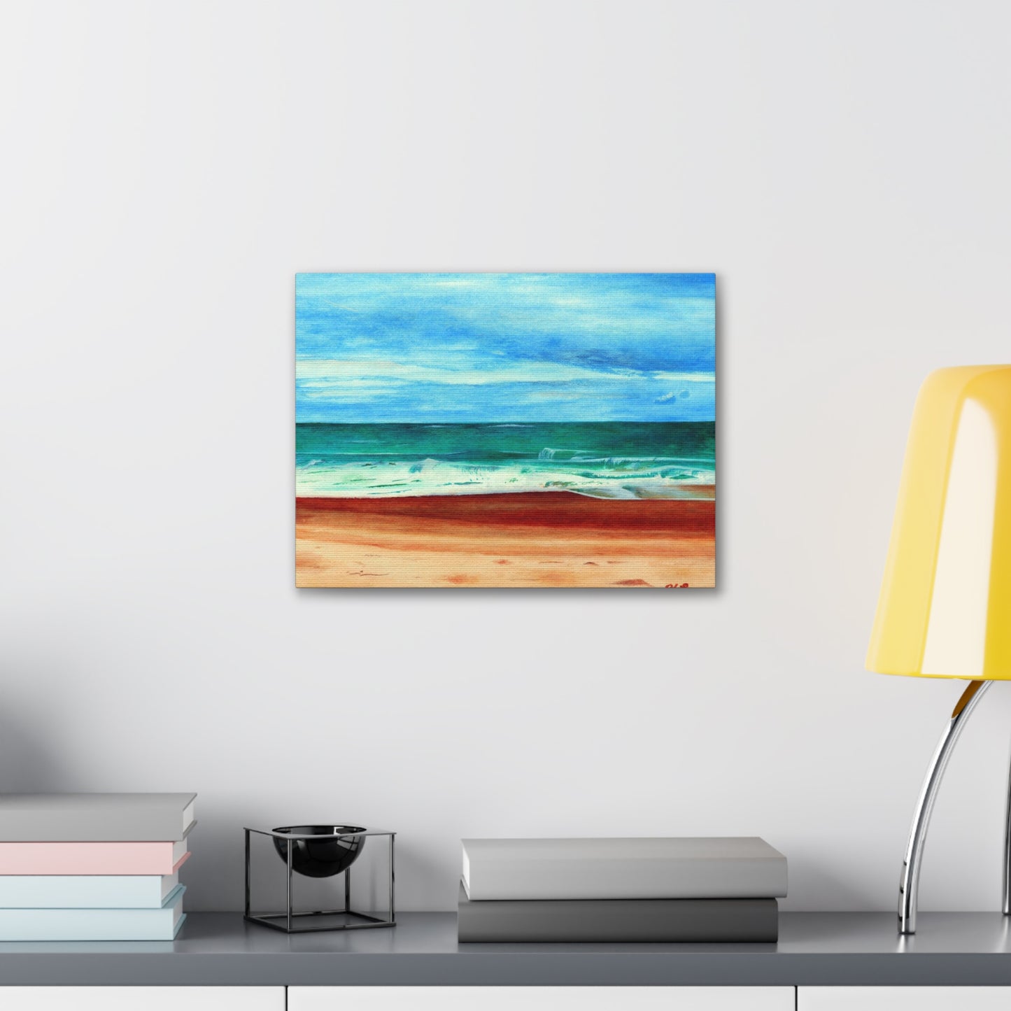 E. Dogwood Beach Access hand painted watercolor painting Canvas Gallery Wraps