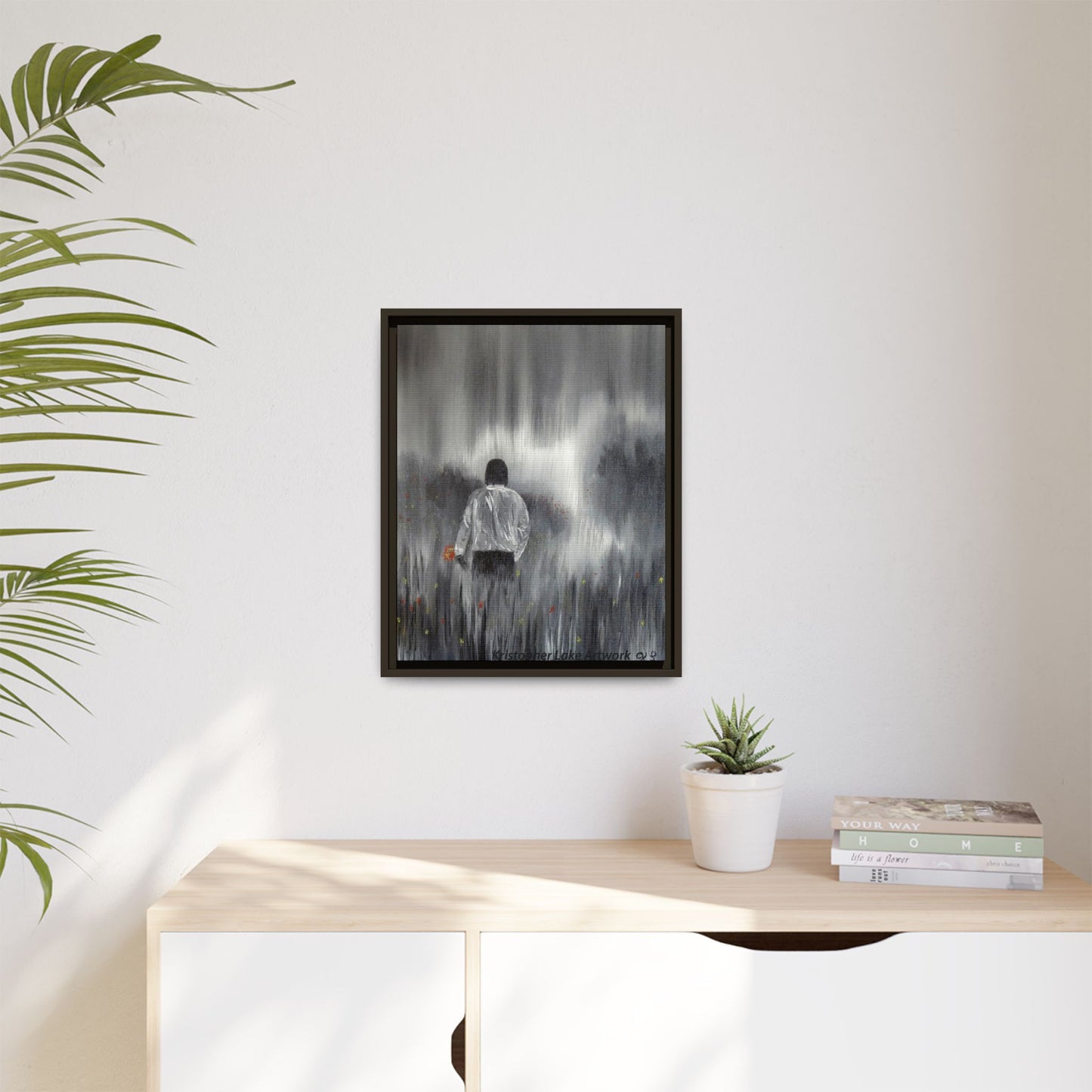 Dreamer painting Matte Canvas, Framed (Multi-color)