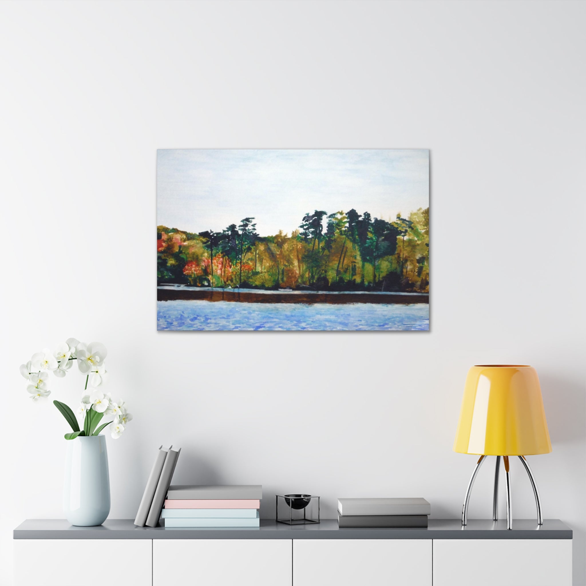 Lake Kayaking Canvas Gallery Wraps
