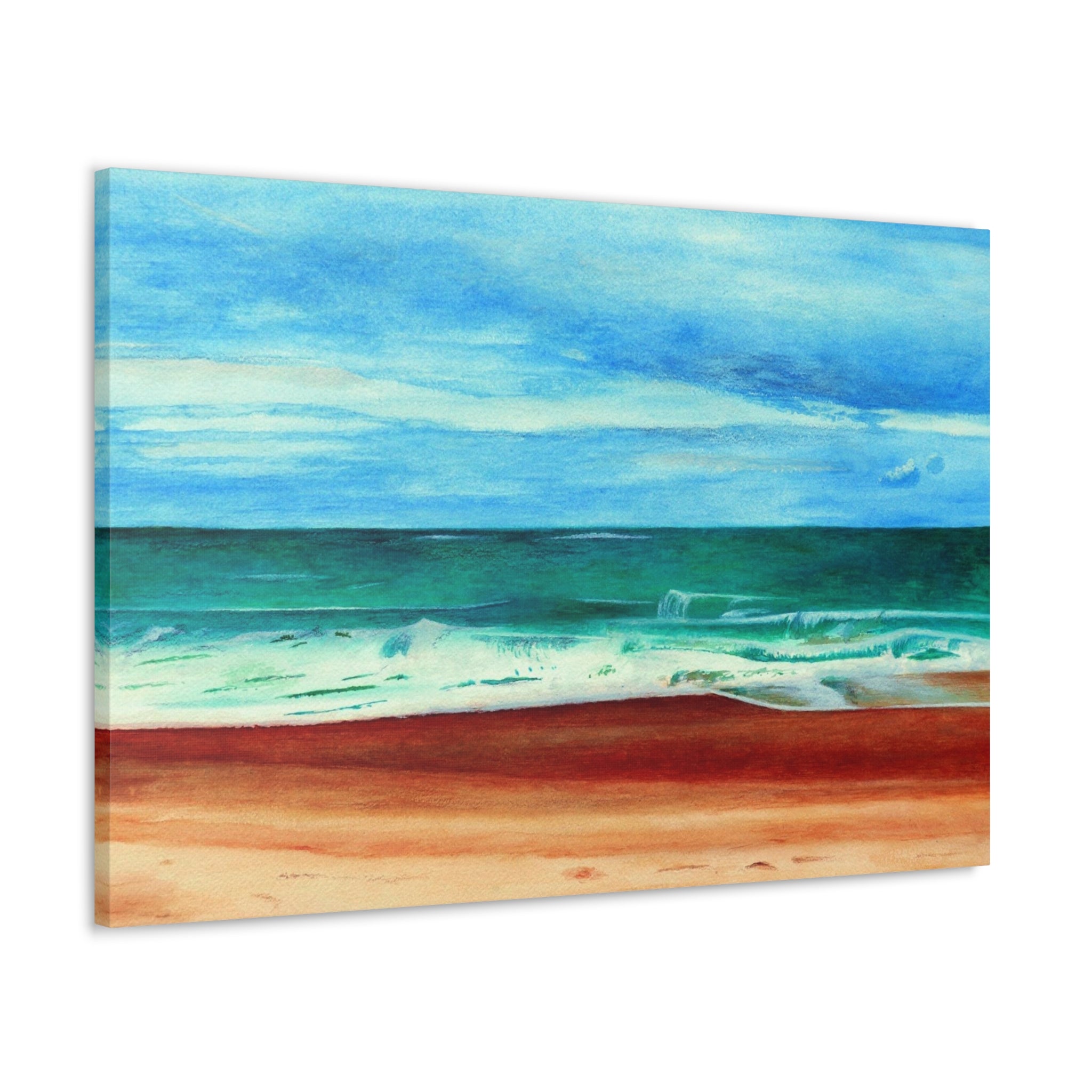 E. Dogwood Beach Access hand painted watercolor painting Canvas Gallery Wraps