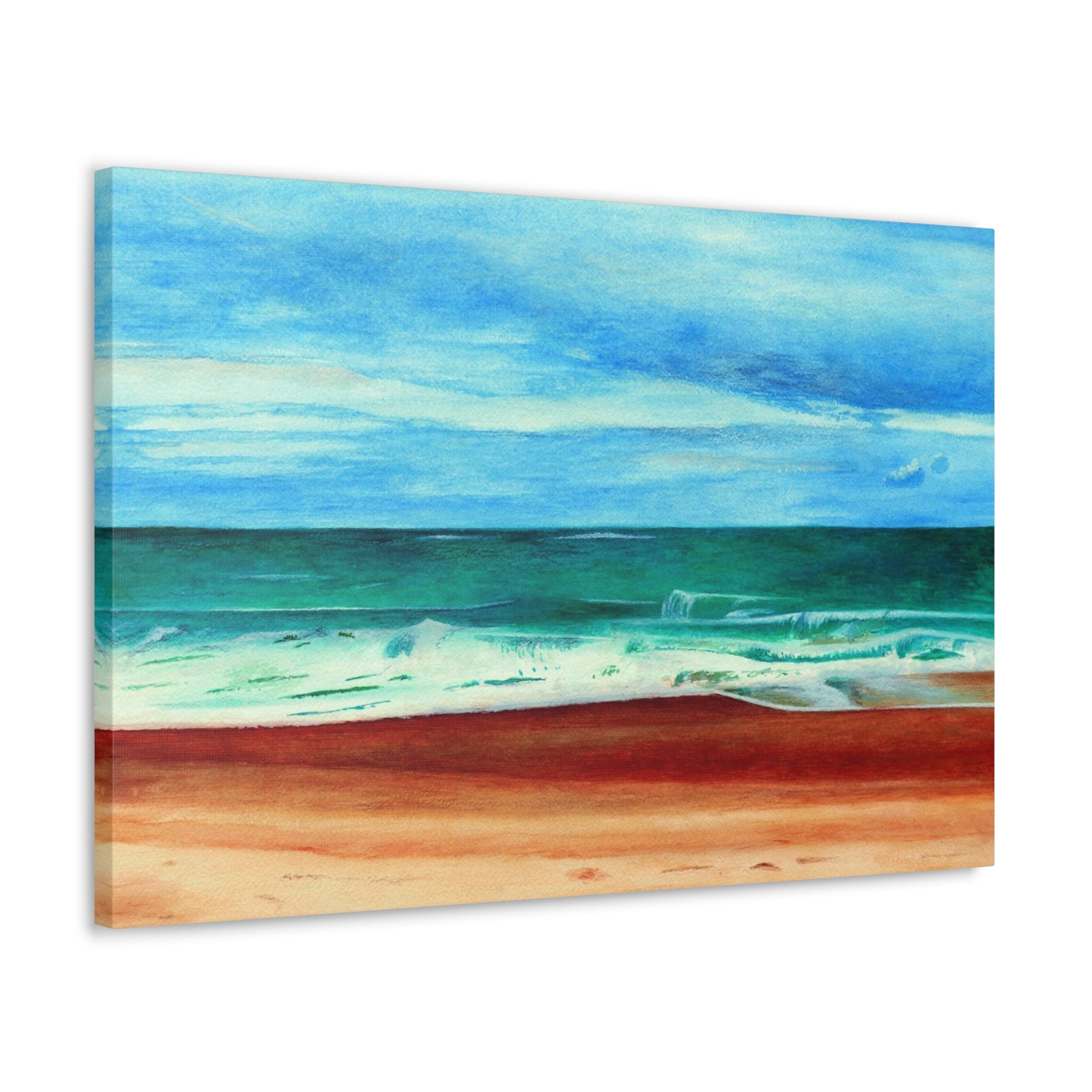 E. Dogwood Beach Access hand painted watercolor painting Canvas Gallery Wraps