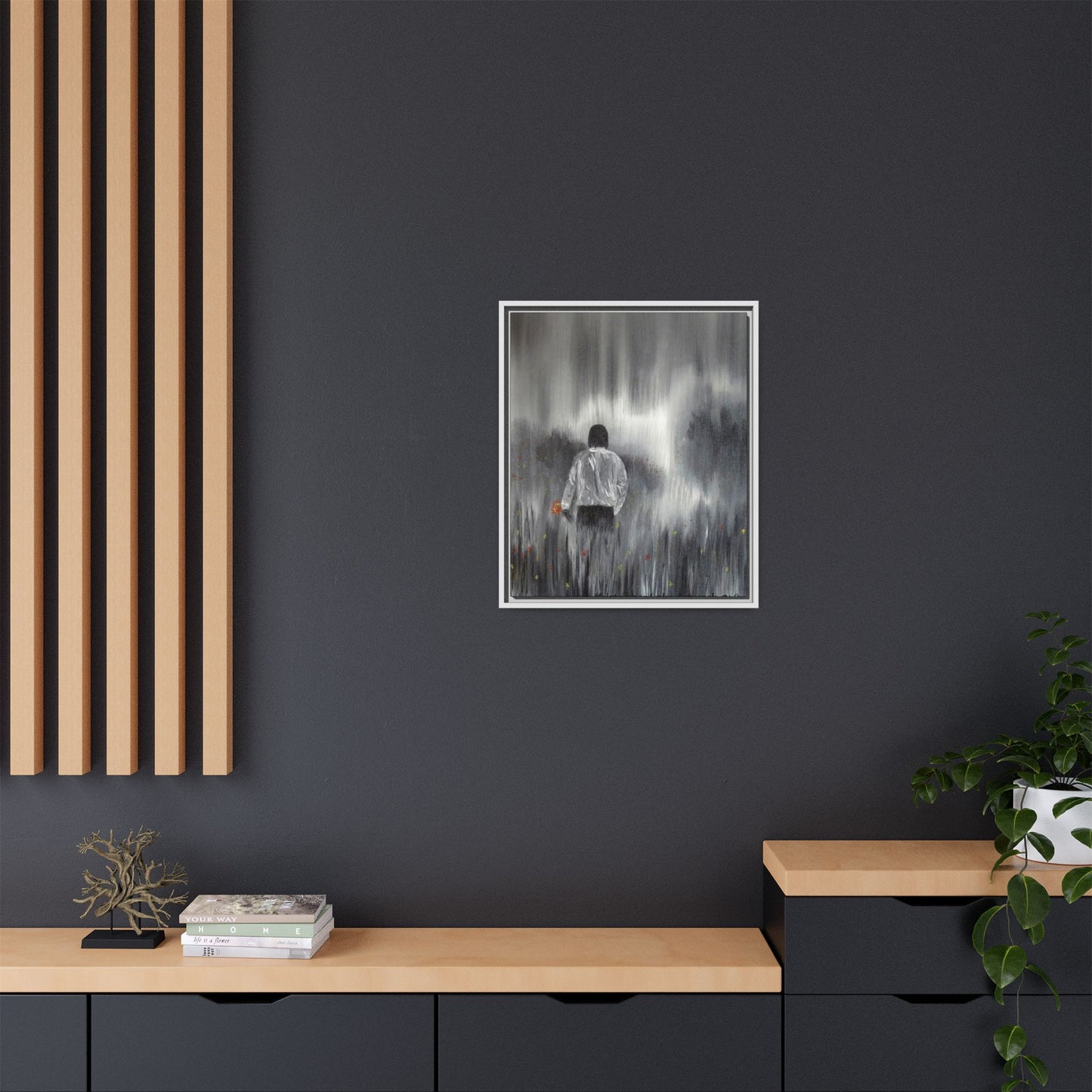 Dreamer painting Matte Canvas, Framed (Multi-color)