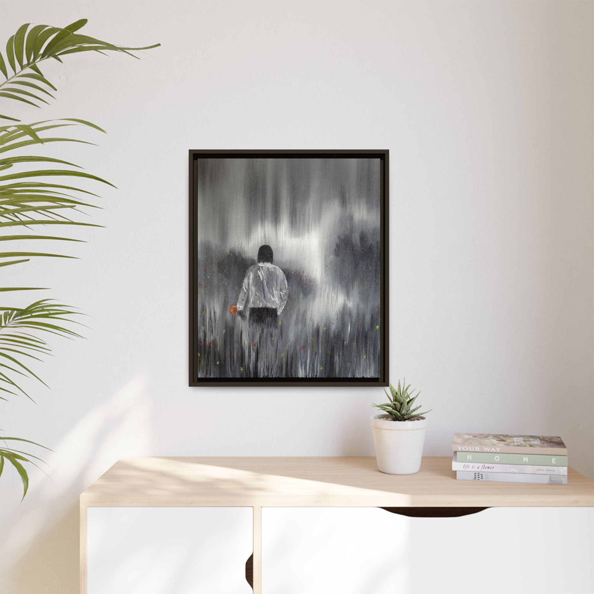 Dreamer painting Matte Canvas, Framed (Multi-color)