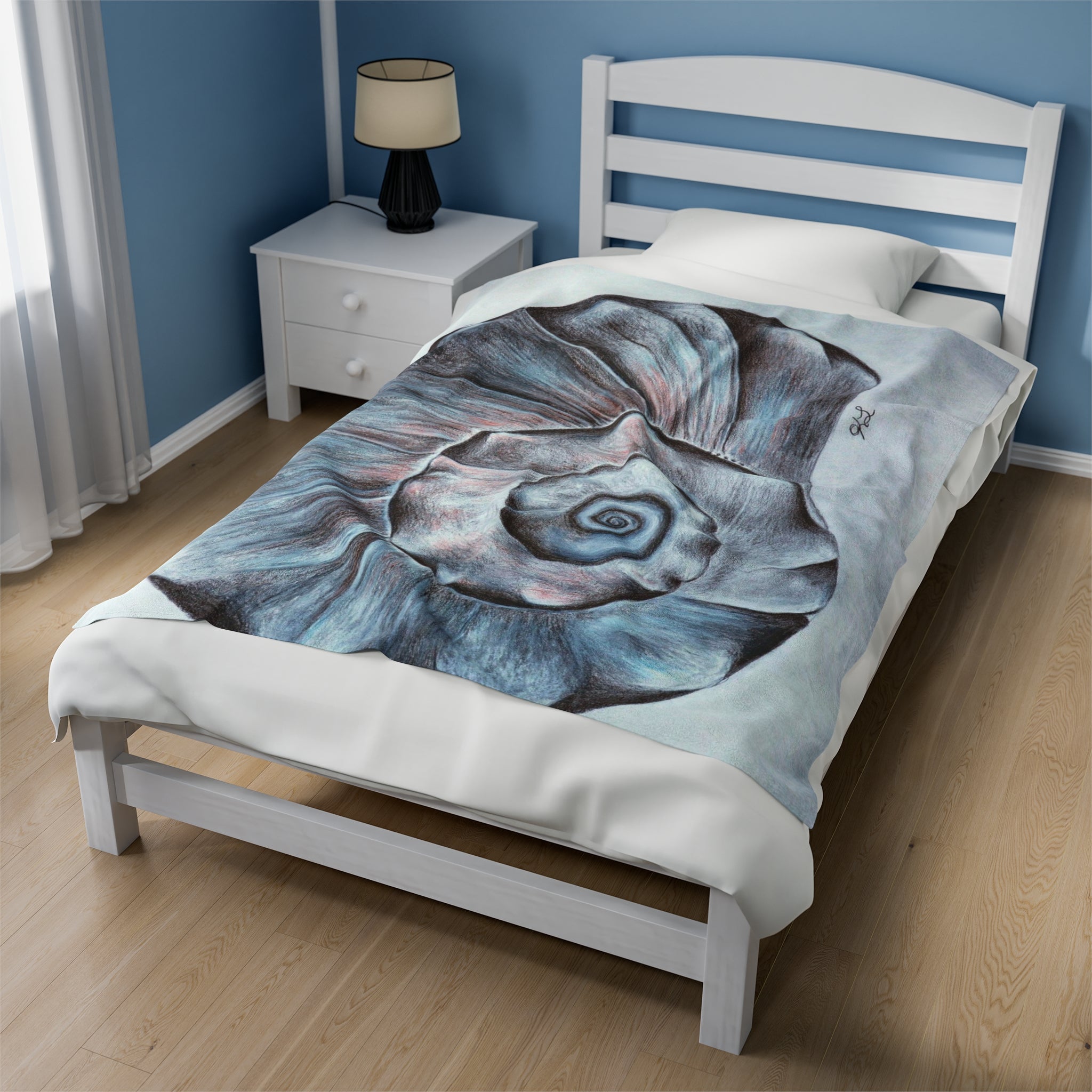 OBX Welk Shell Velveteen Plush Blanket