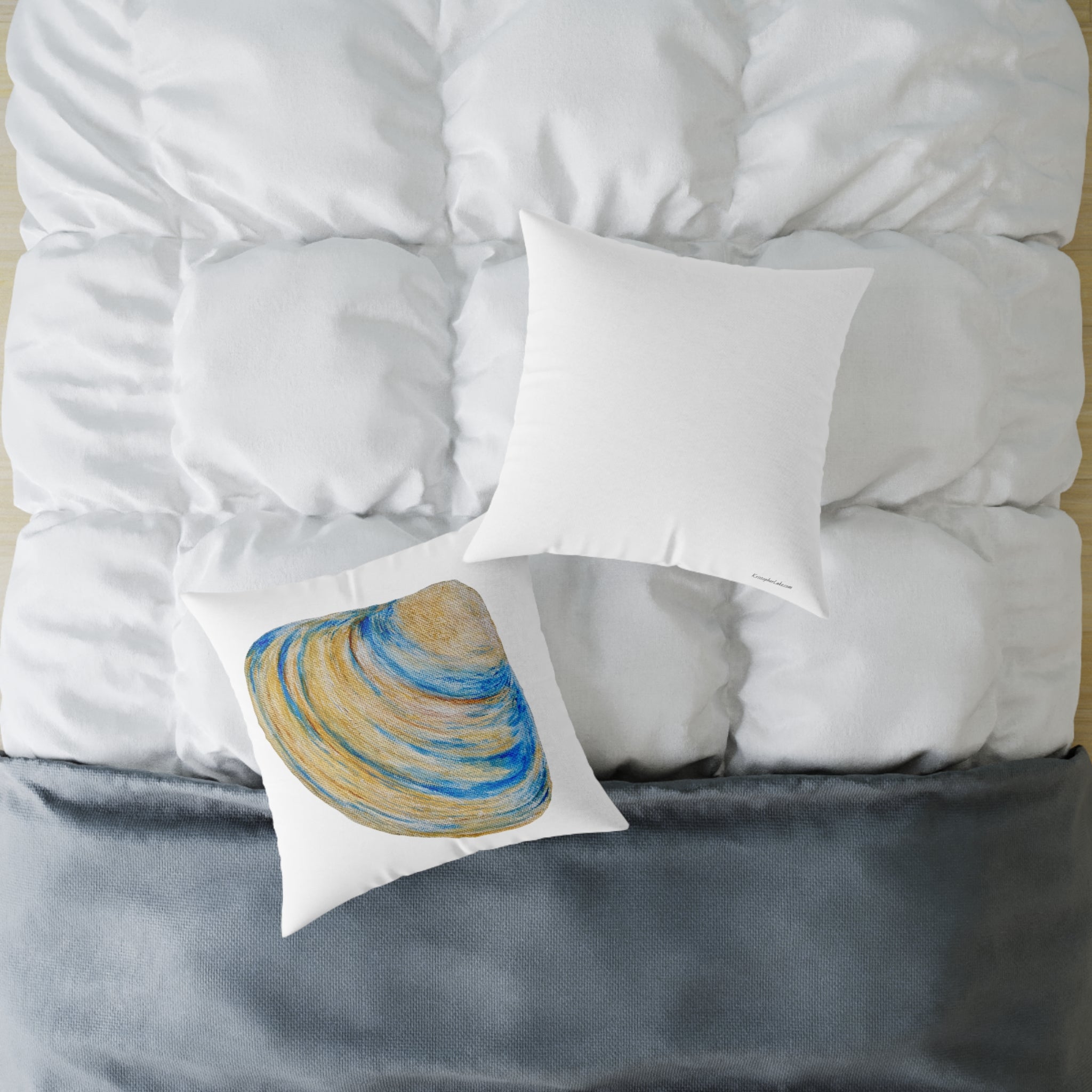 Clam Shell Square Canvas Pillow