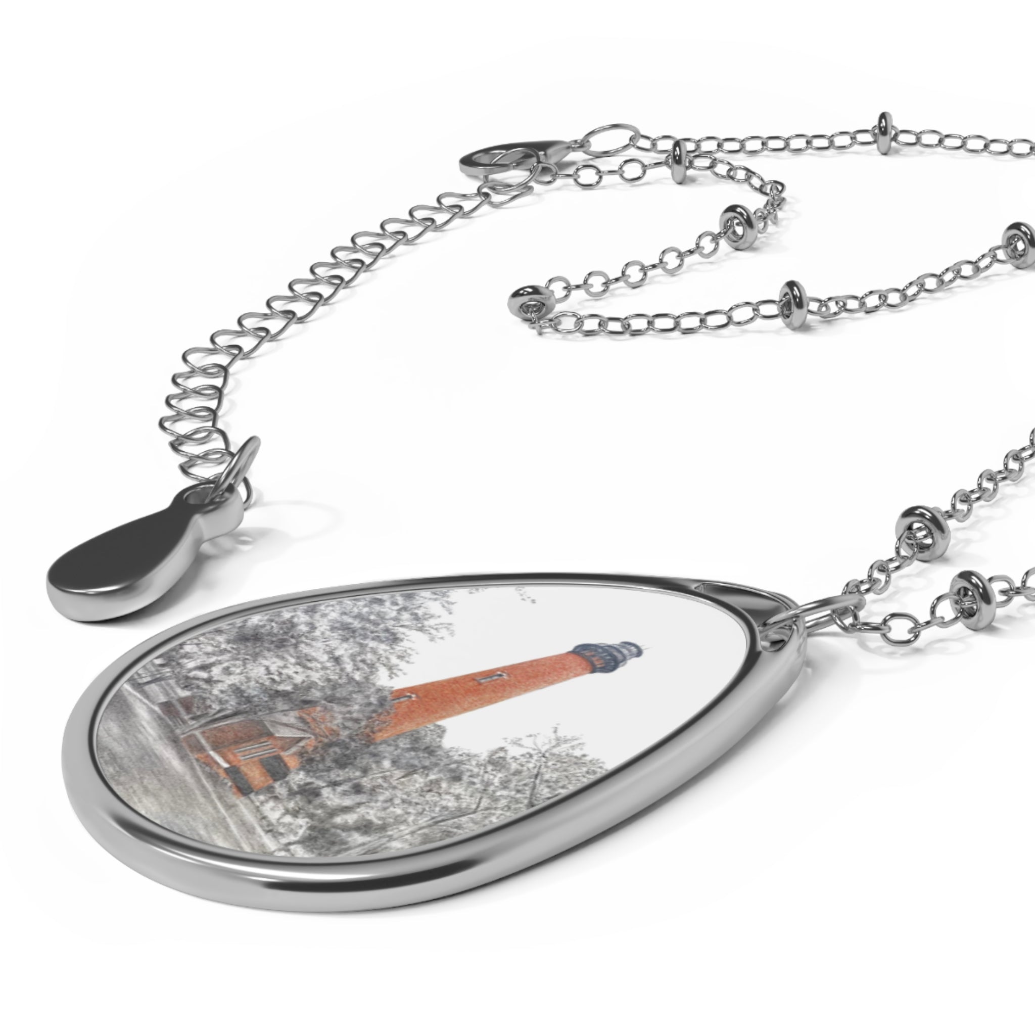 Currituck Lighthouse Oval Necklace