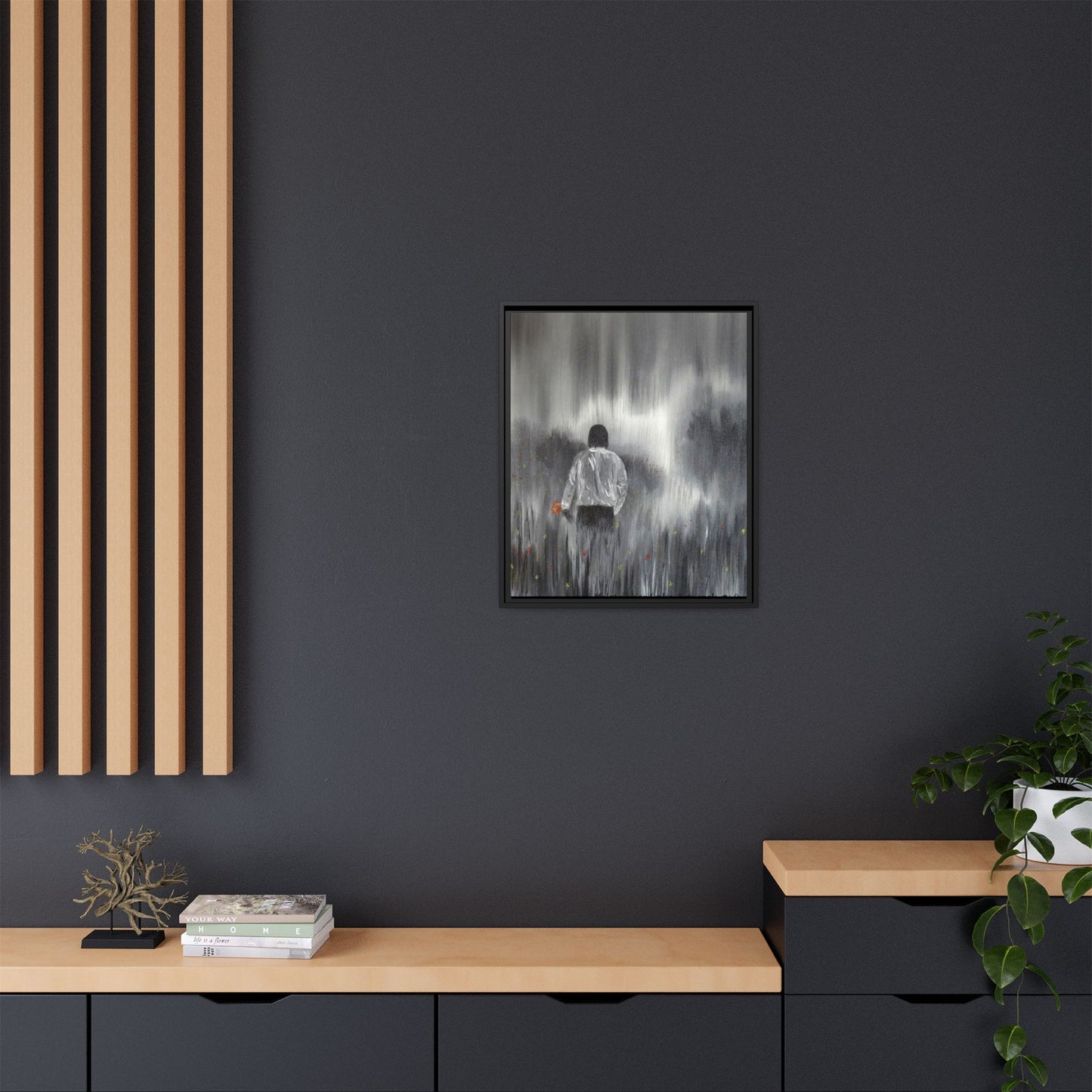 Dreamer painting Matte Canvas, Framed (Multi-color)