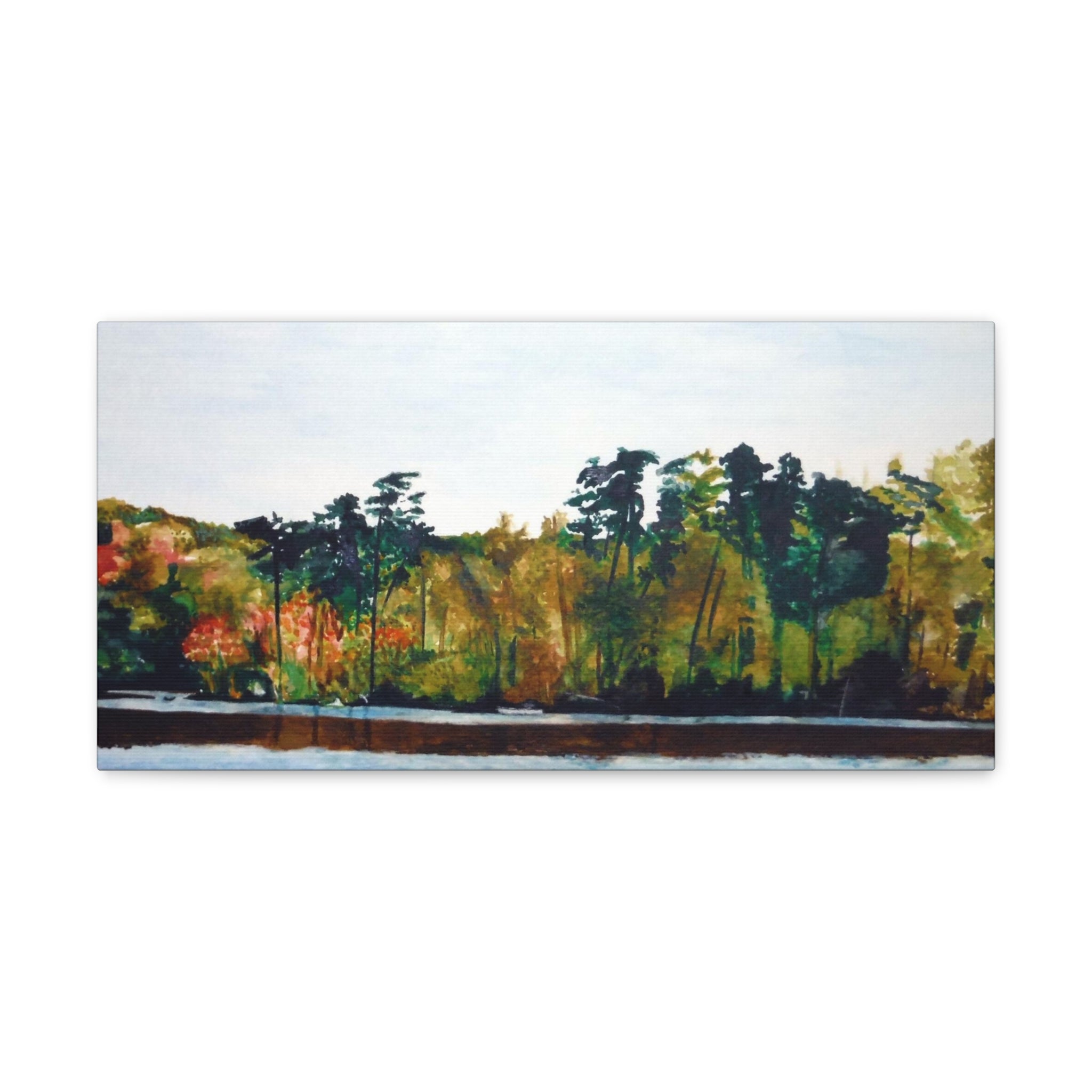 Lake Kayaking Canvas Gallery Wraps