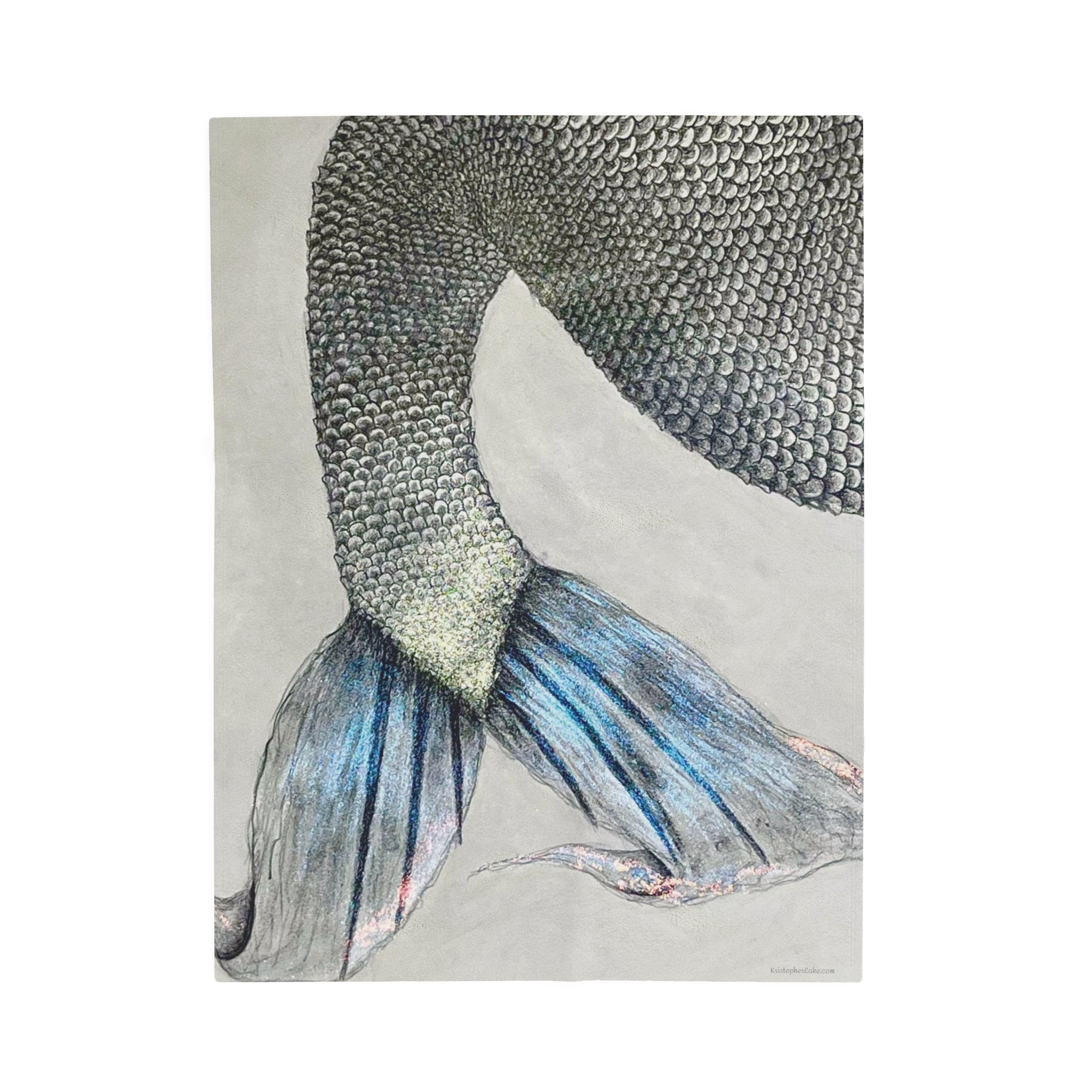 OBX Mermaid #1 Velveteen Plush Blanket