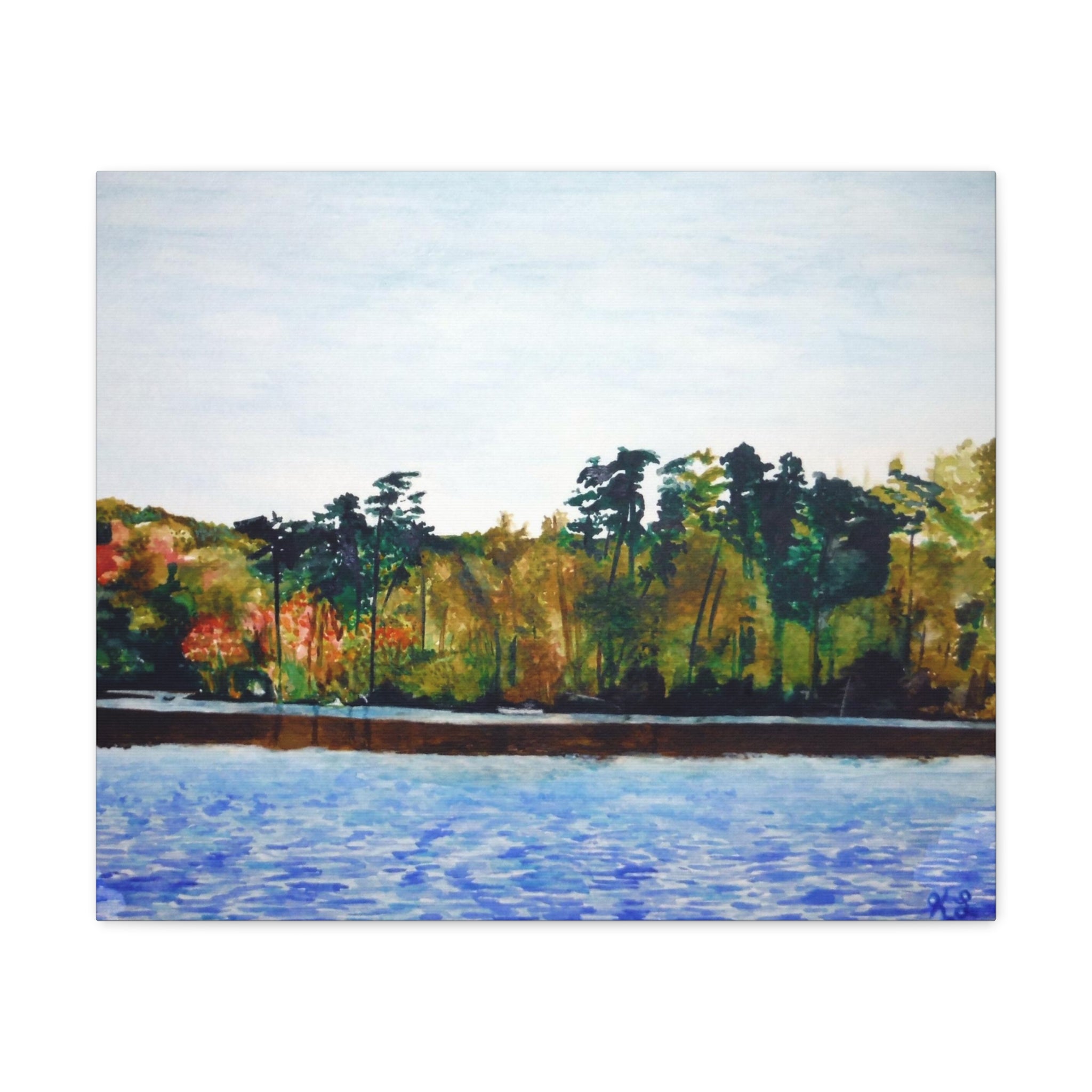 Lake Kayaking Canvas Gallery Wraps