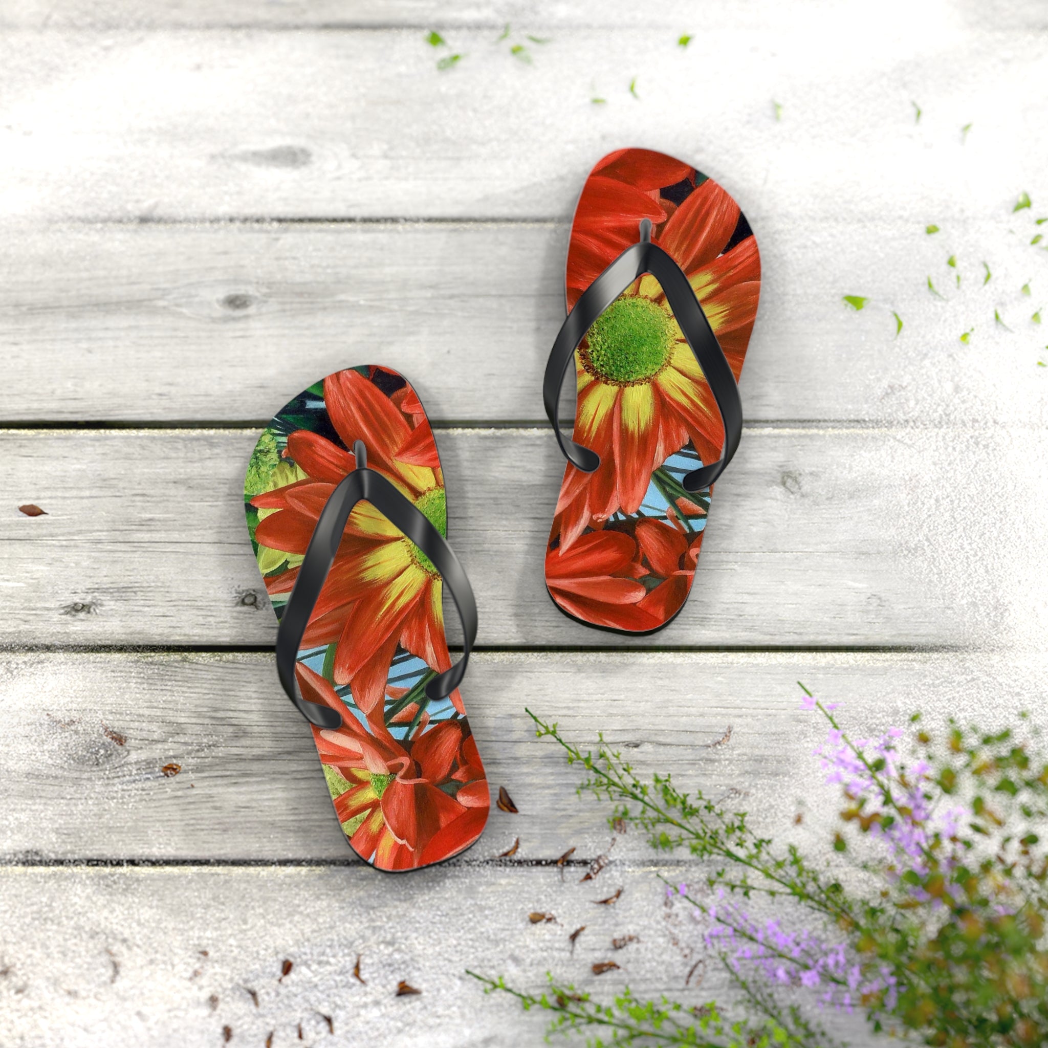 Bunch of Flowers Flip Flops