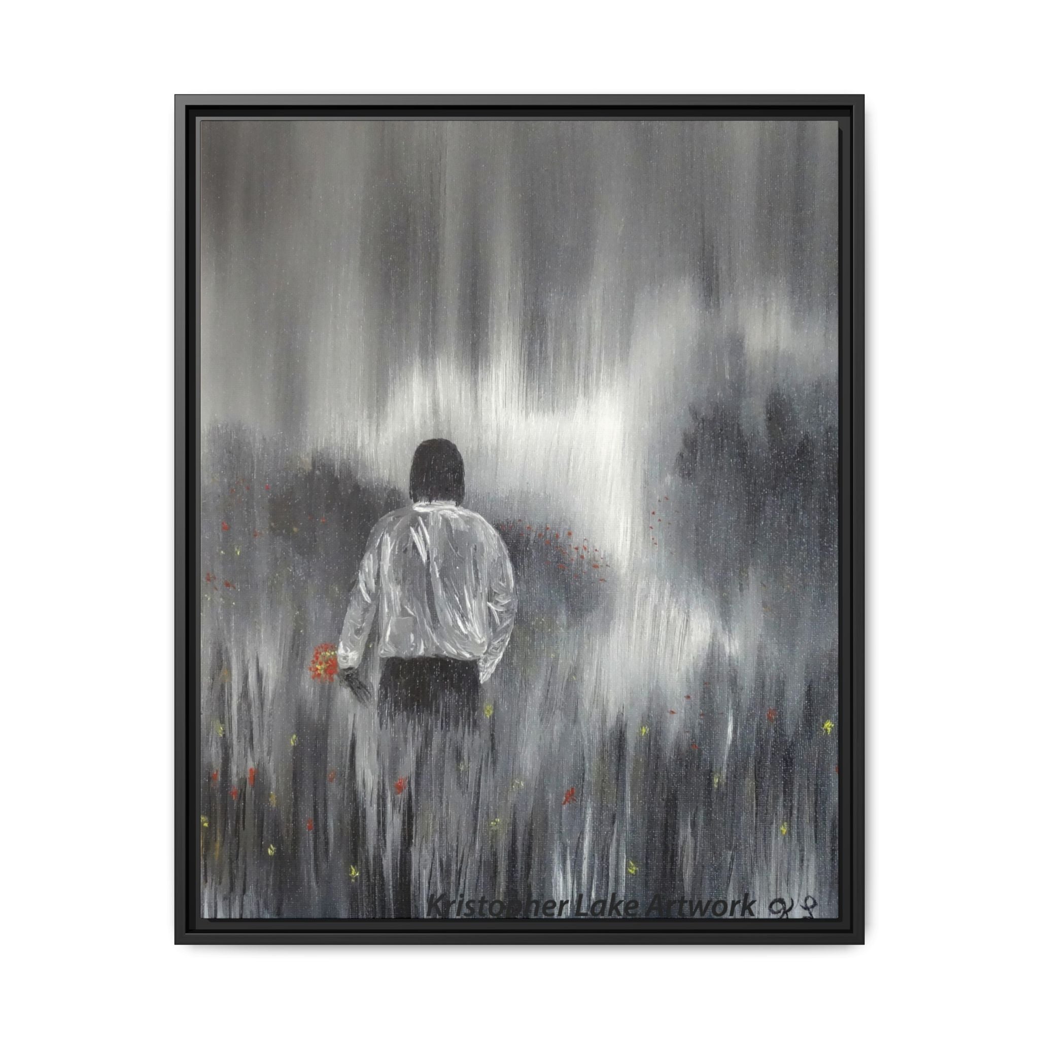 Dreamer painting Matte Canvas, Framed (Multi-color)