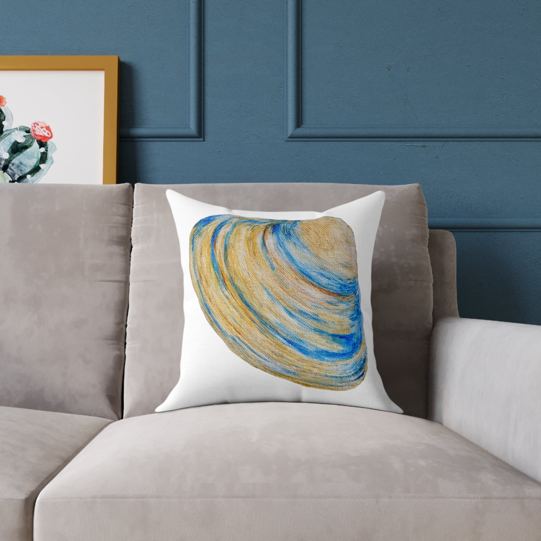 Clam Shell Square Canvas Pillow