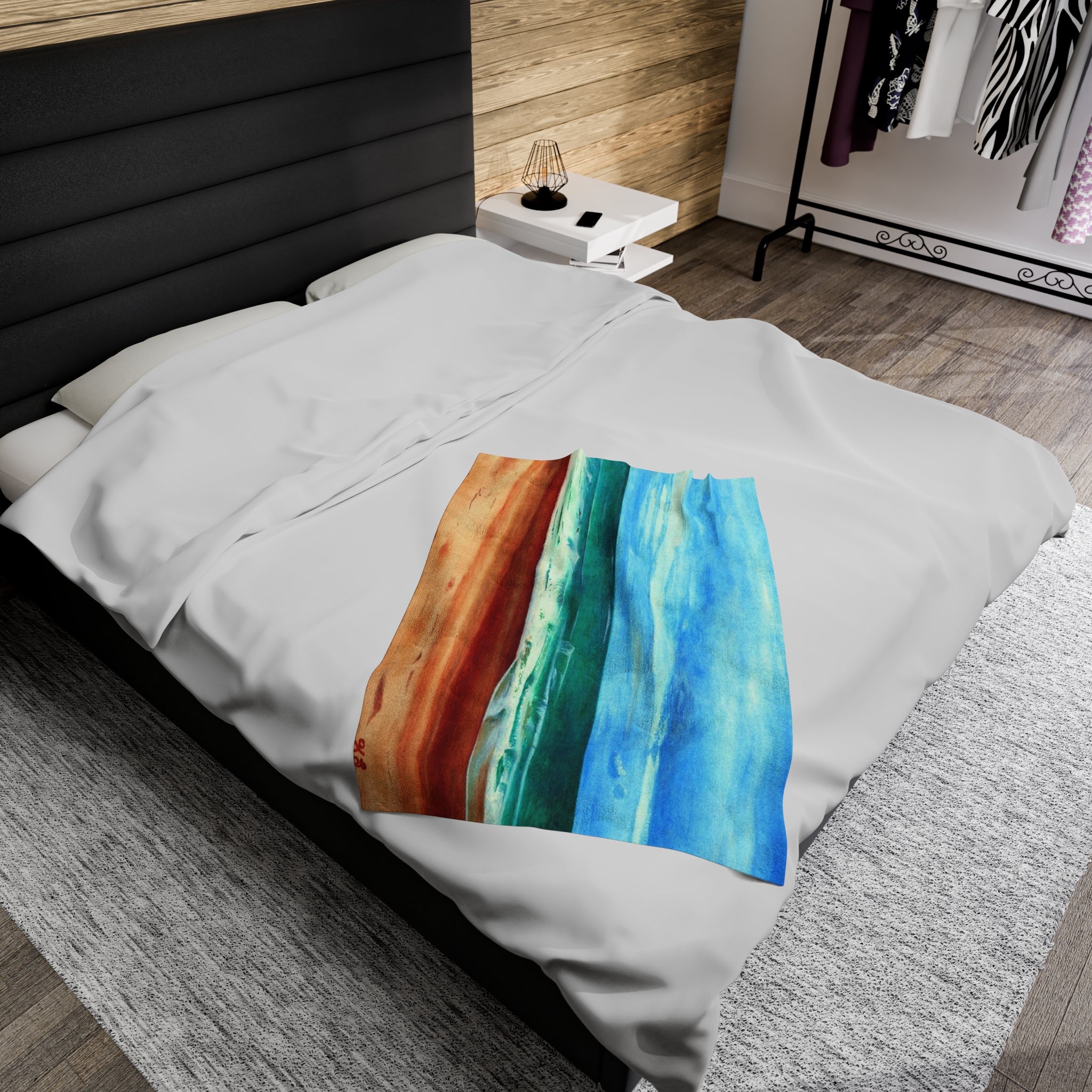 E Dogwood Beach Access Velveteen Plush Blanket