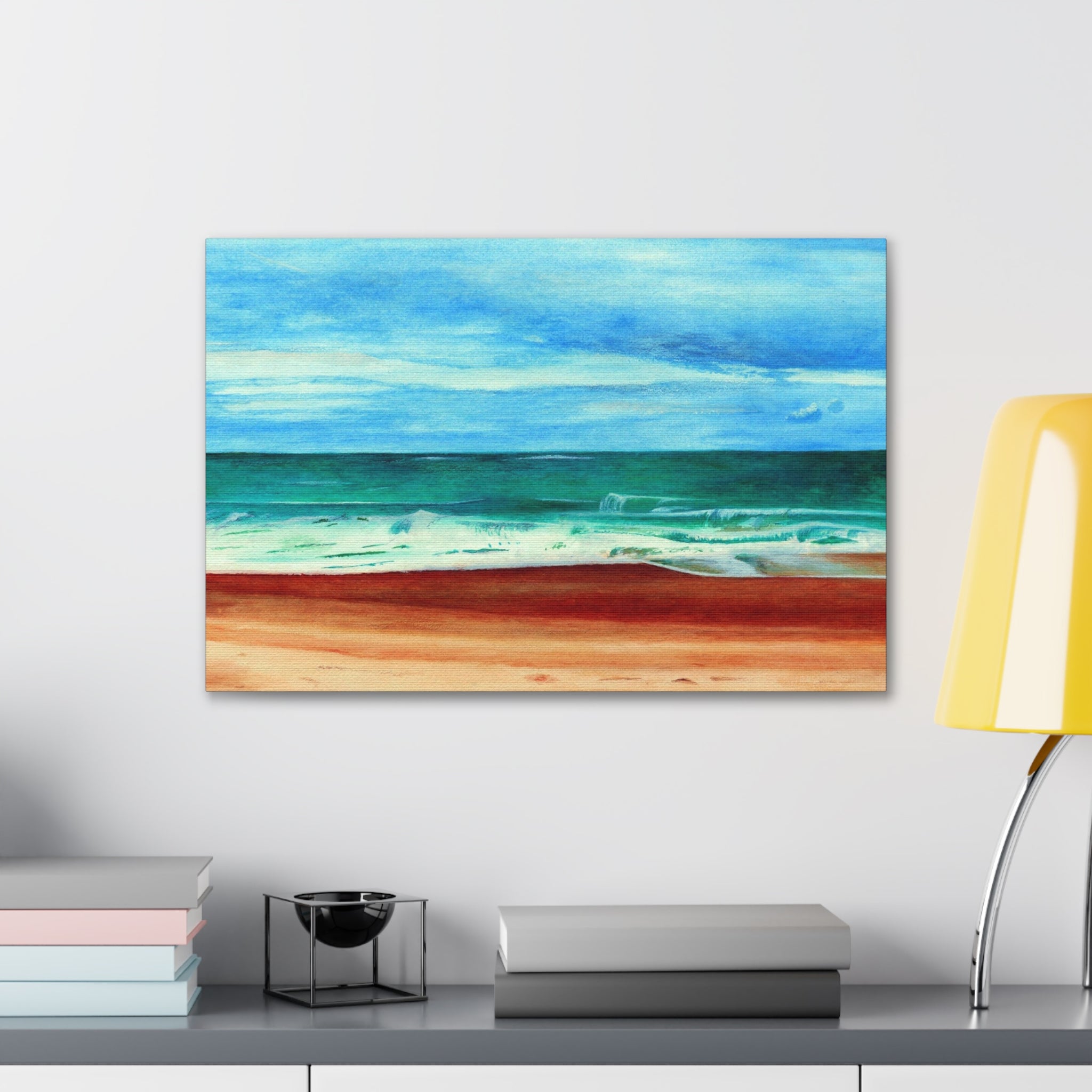 E. Dogwood Beach Access hand painted watercolor painting Canvas Gallery Wraps