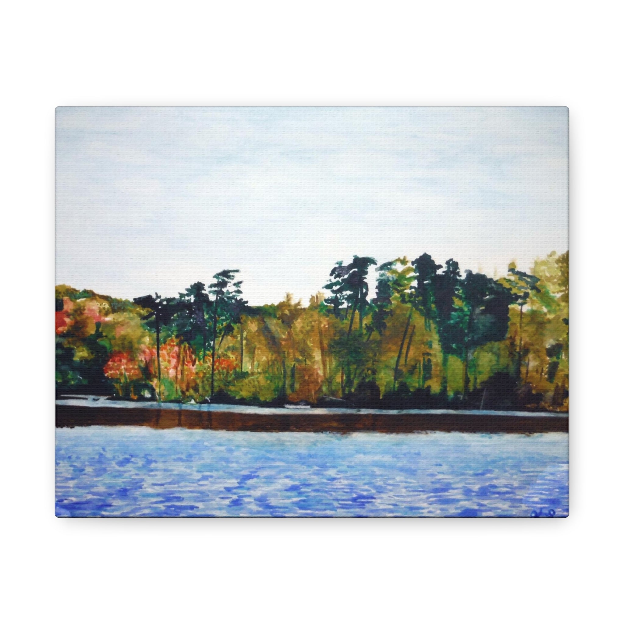 Lake Kayaking Canvas Gallery Wraps