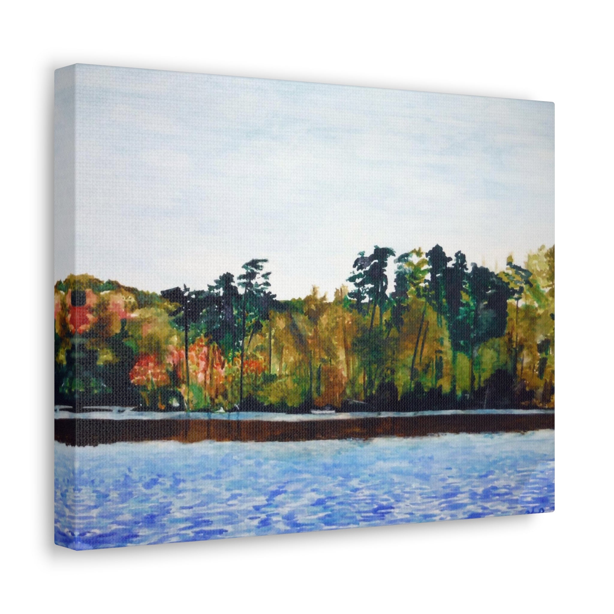 Lake Kayaking Canvas Gallery Wraps