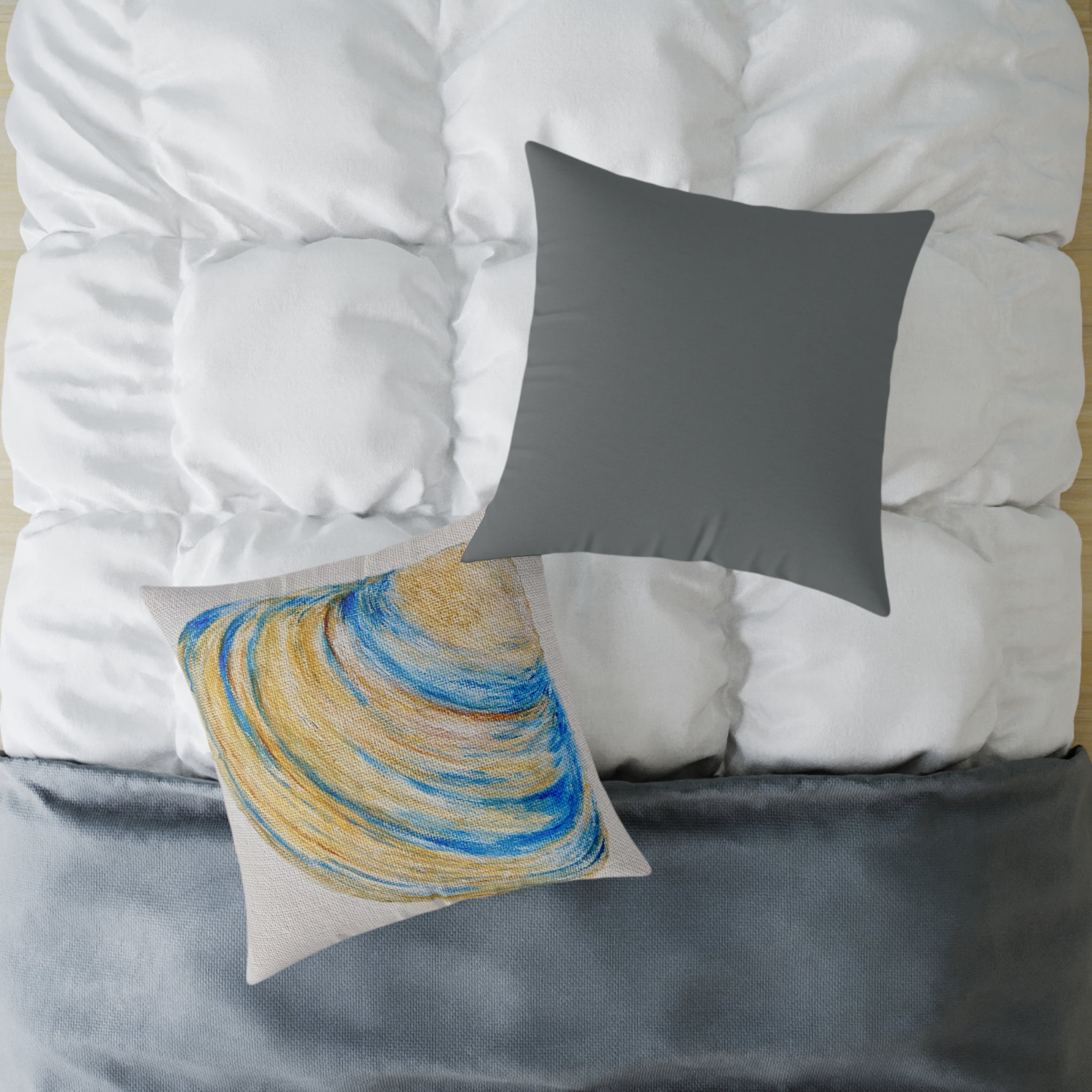 Clam Shell Square Canvas Pillow