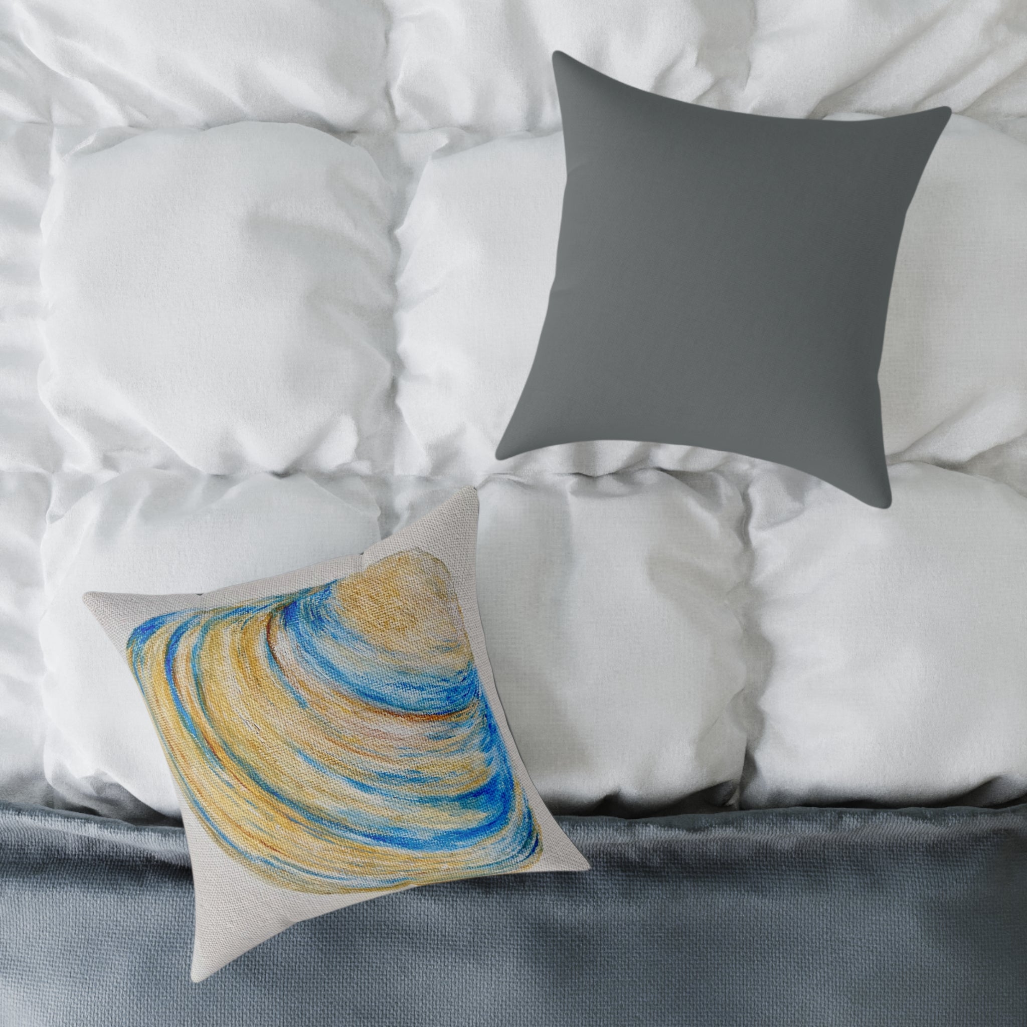 Clam Shell Square Canvas Pillow