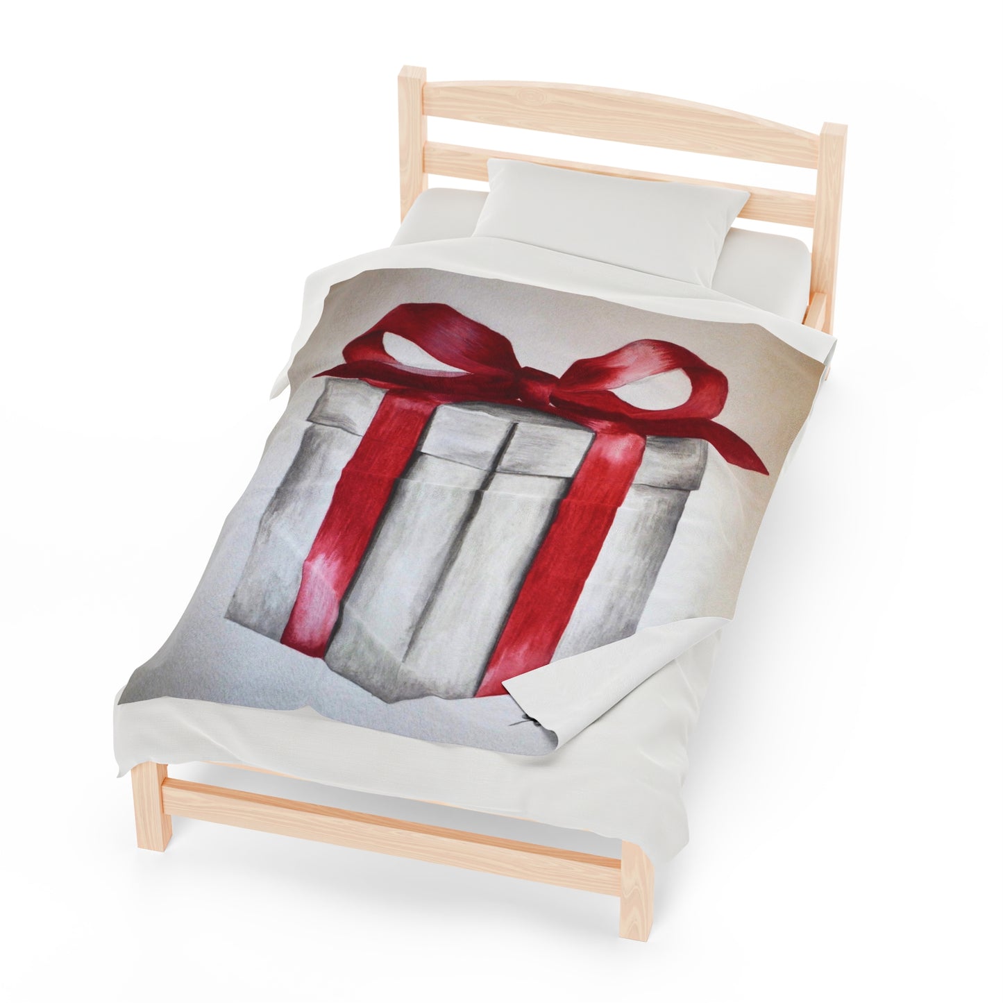 Present Watercolor Velveteen Plush Blanket