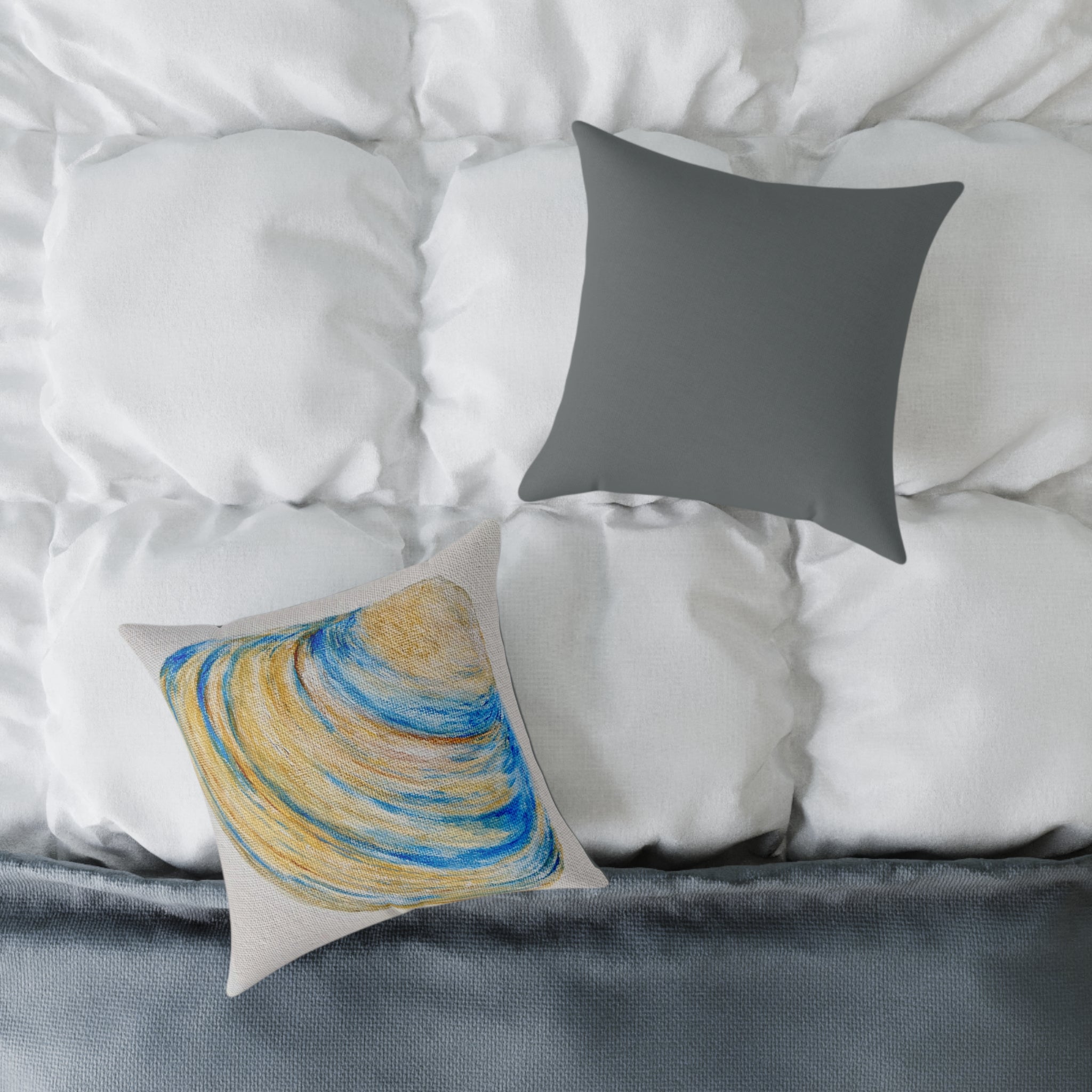 Clam Shell Square Canvas Pillow