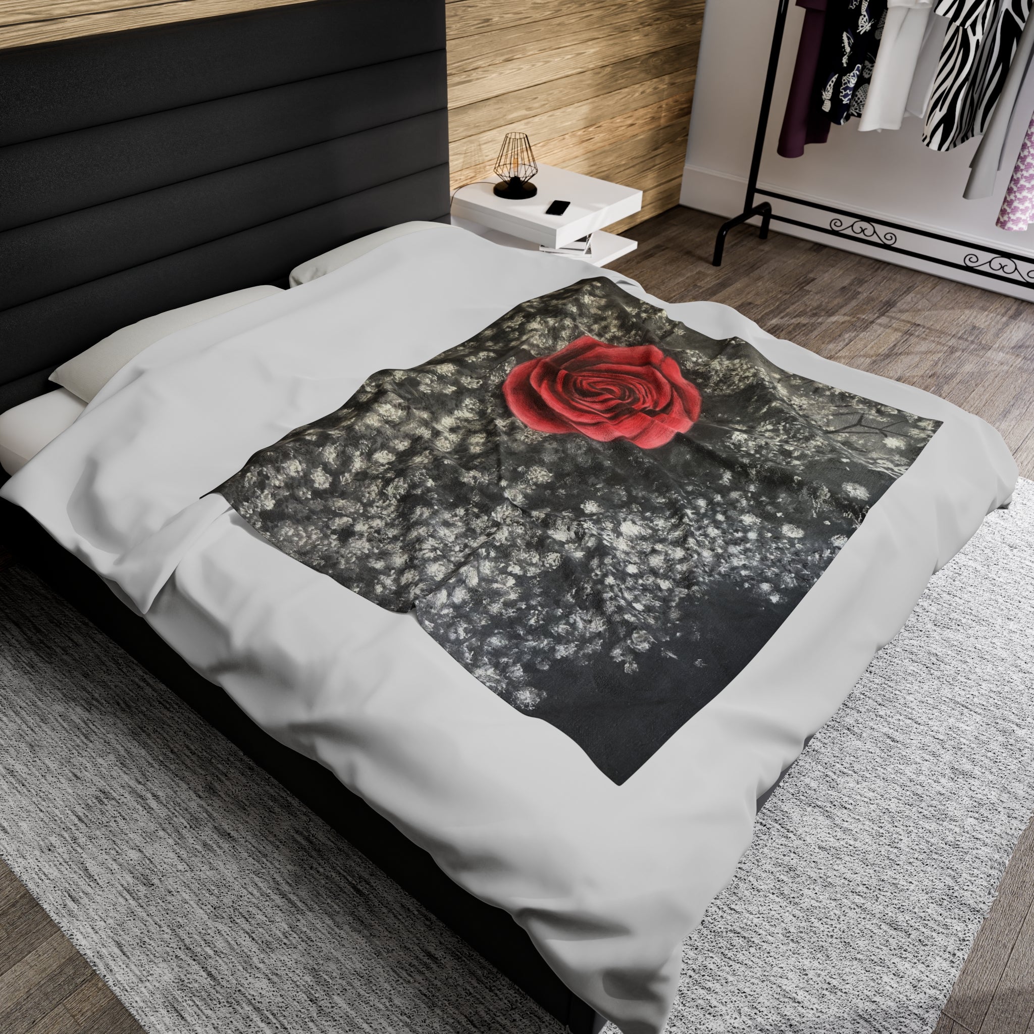 Artist Rose Velveteen Plush Blanket