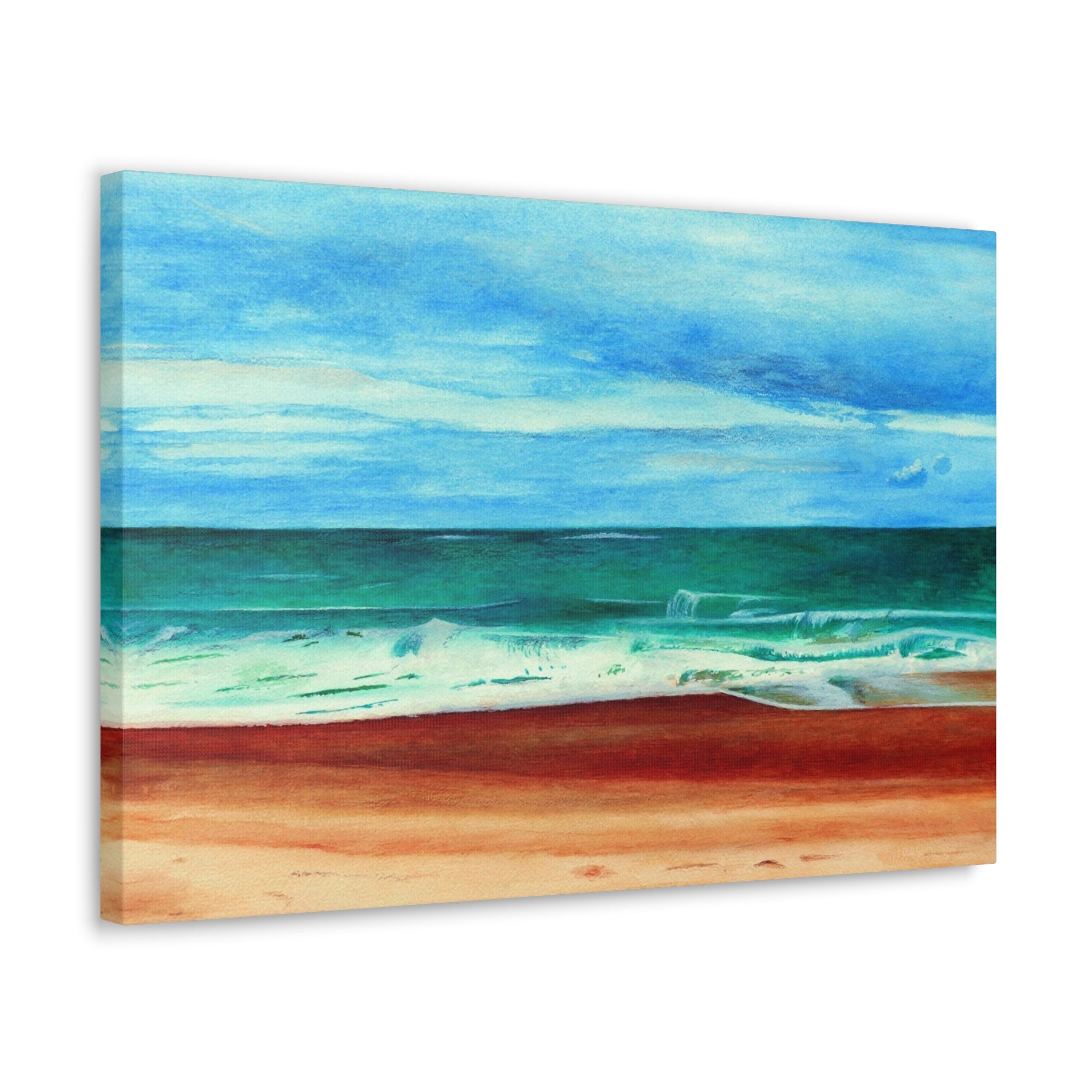 E. Dogwood Beach Access hand painted watercolor painting Canvas Gallery Wraps