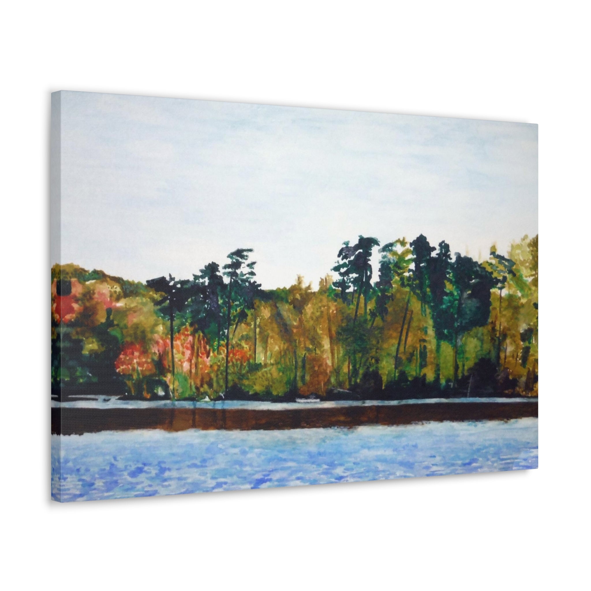 Lake Kayaking Canvas Gallery Wraps