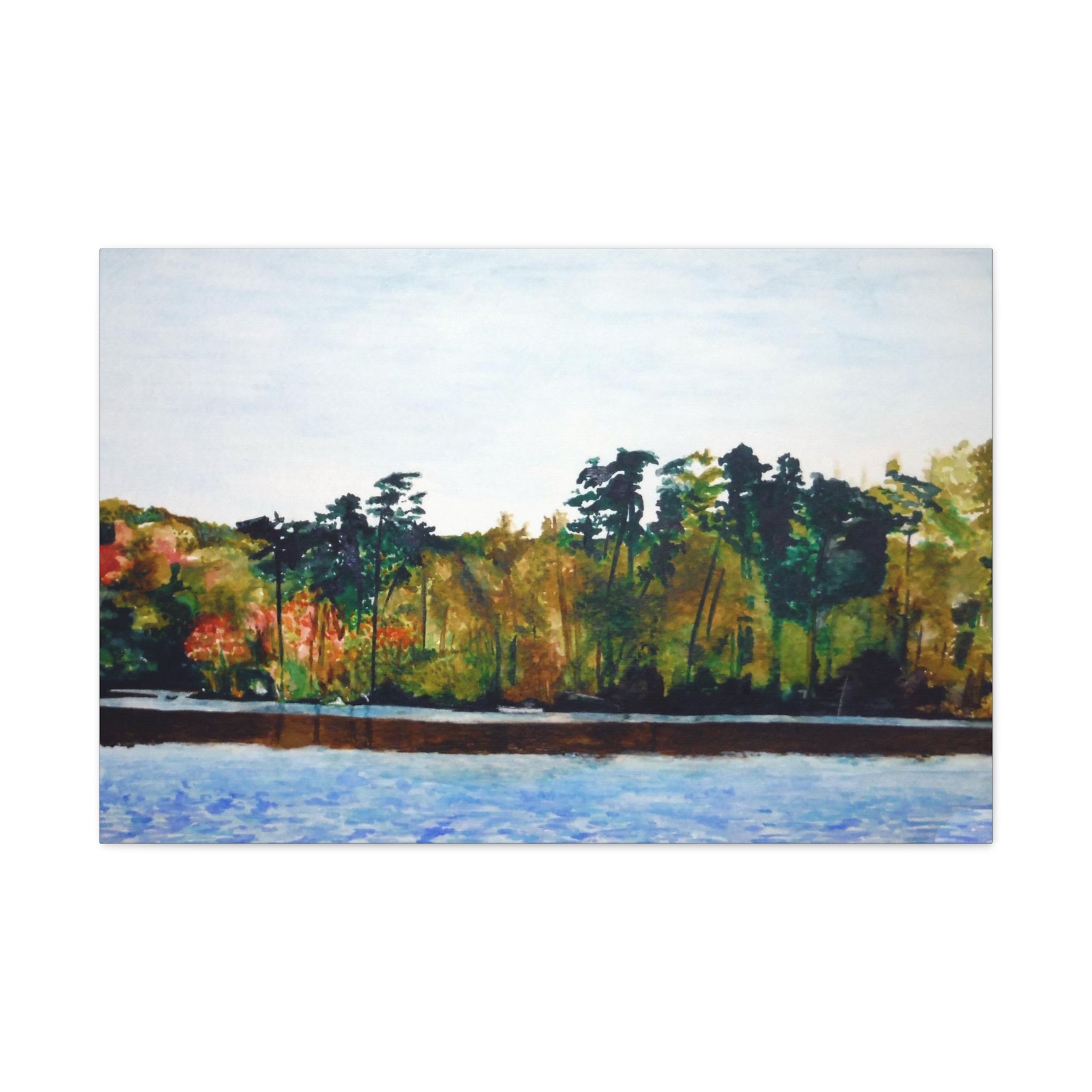 Lake Kayaking Canvas Gallery Wraps