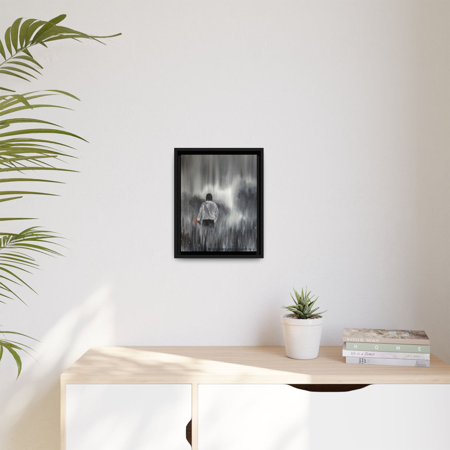 Dreamer painting Matte Canvas, Framed (Multi-color)