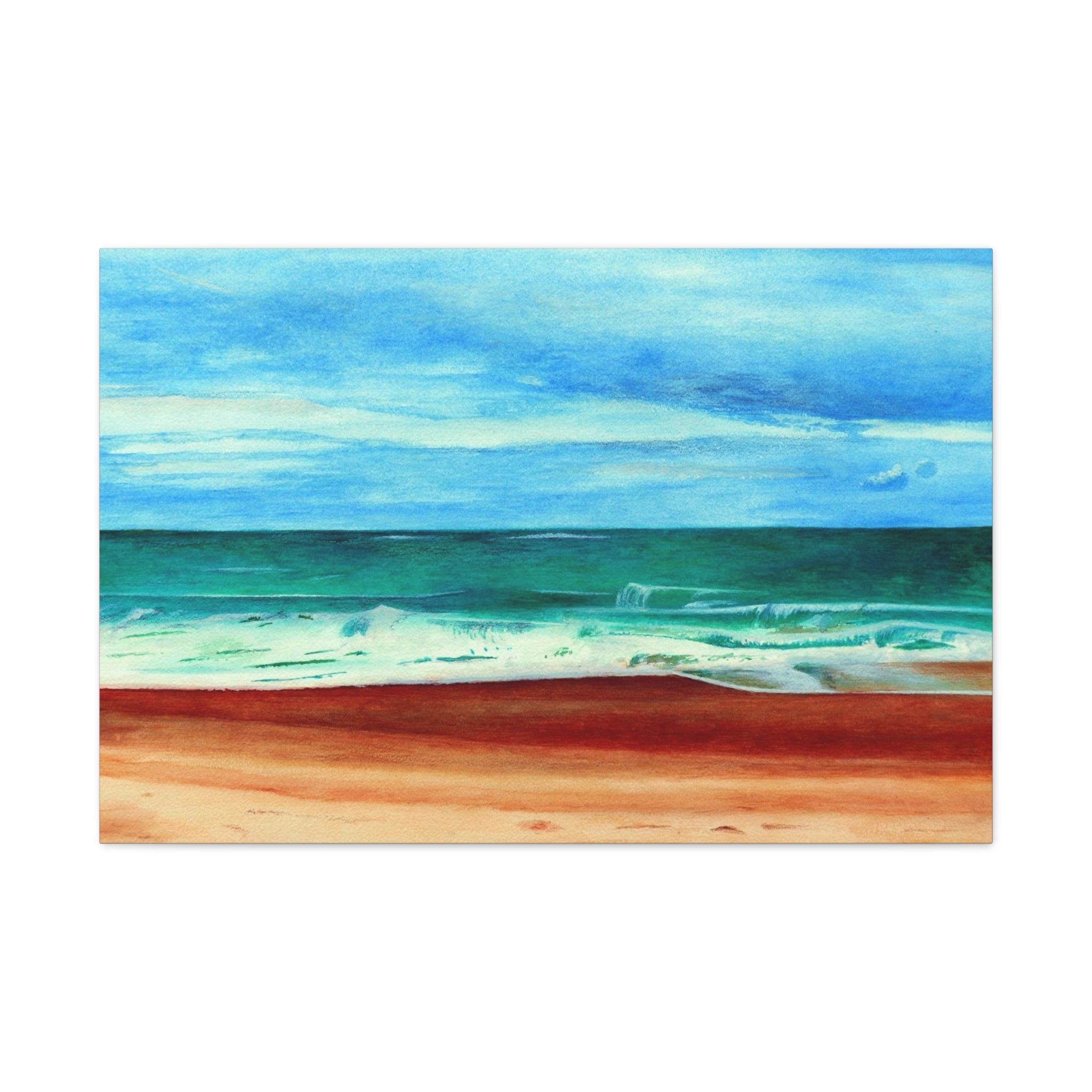 E. Dogwood Beach Access hand painted watercolor painting Canvas Gallery Wraps