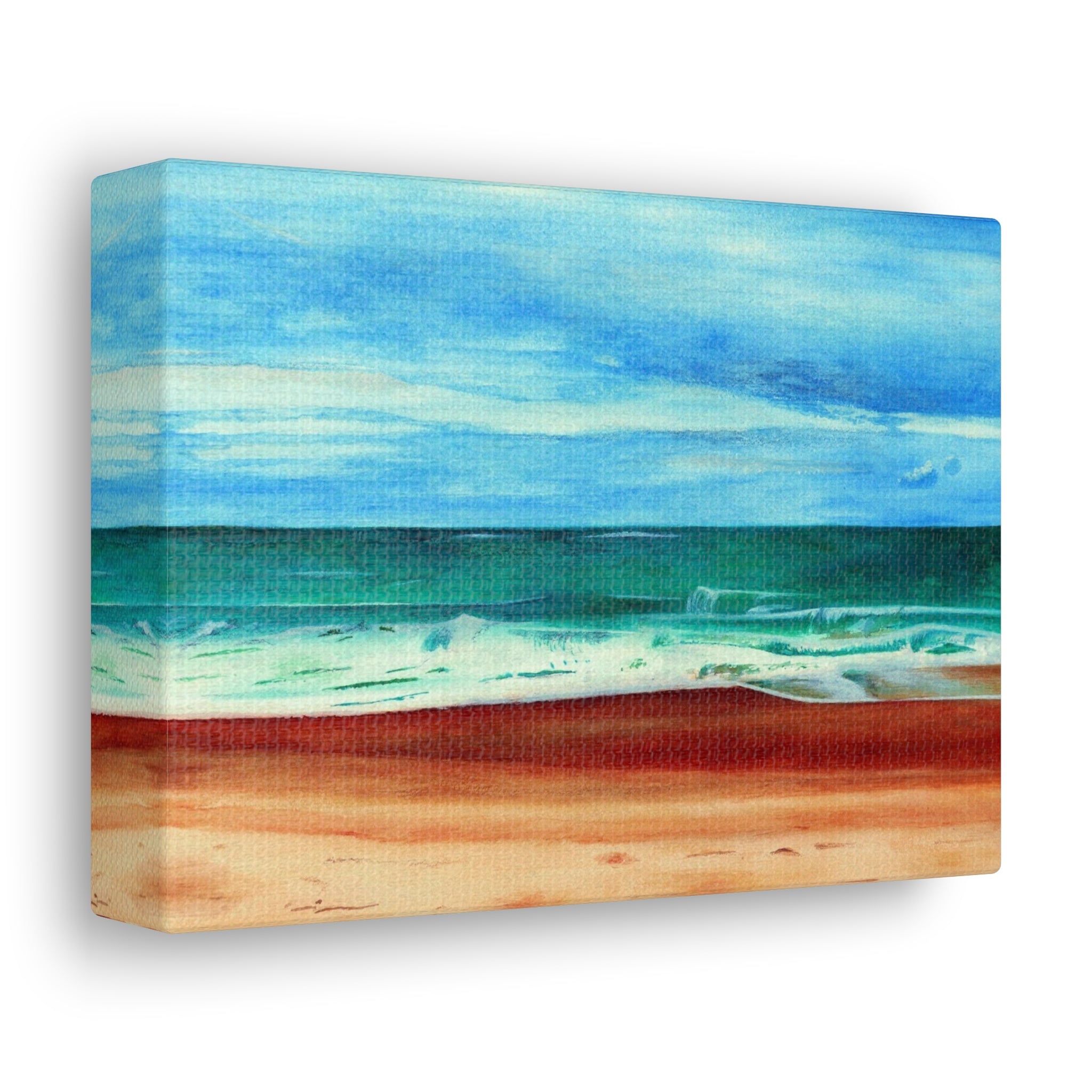 E. Dogwood Beach Access hand painted watercolor painting Canvas Gallery Wraps