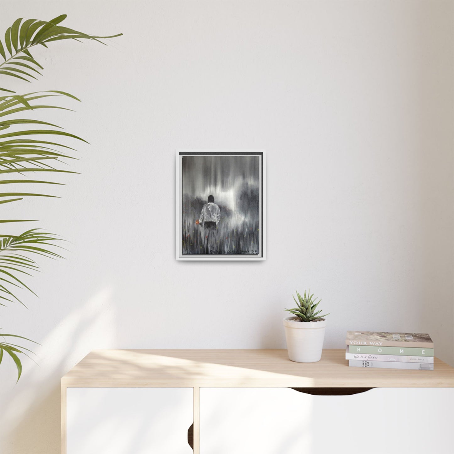 Dreamer painting Matte Canvas, Framed (Multi-color)