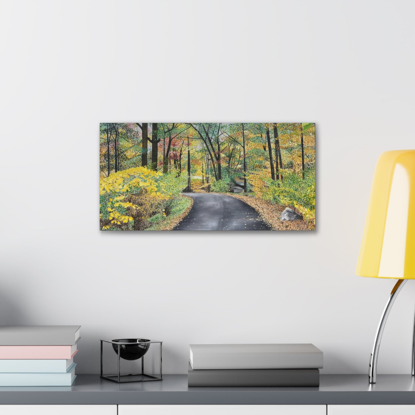 Lake Scranton Fall Walk Canvas Gallery Wraps