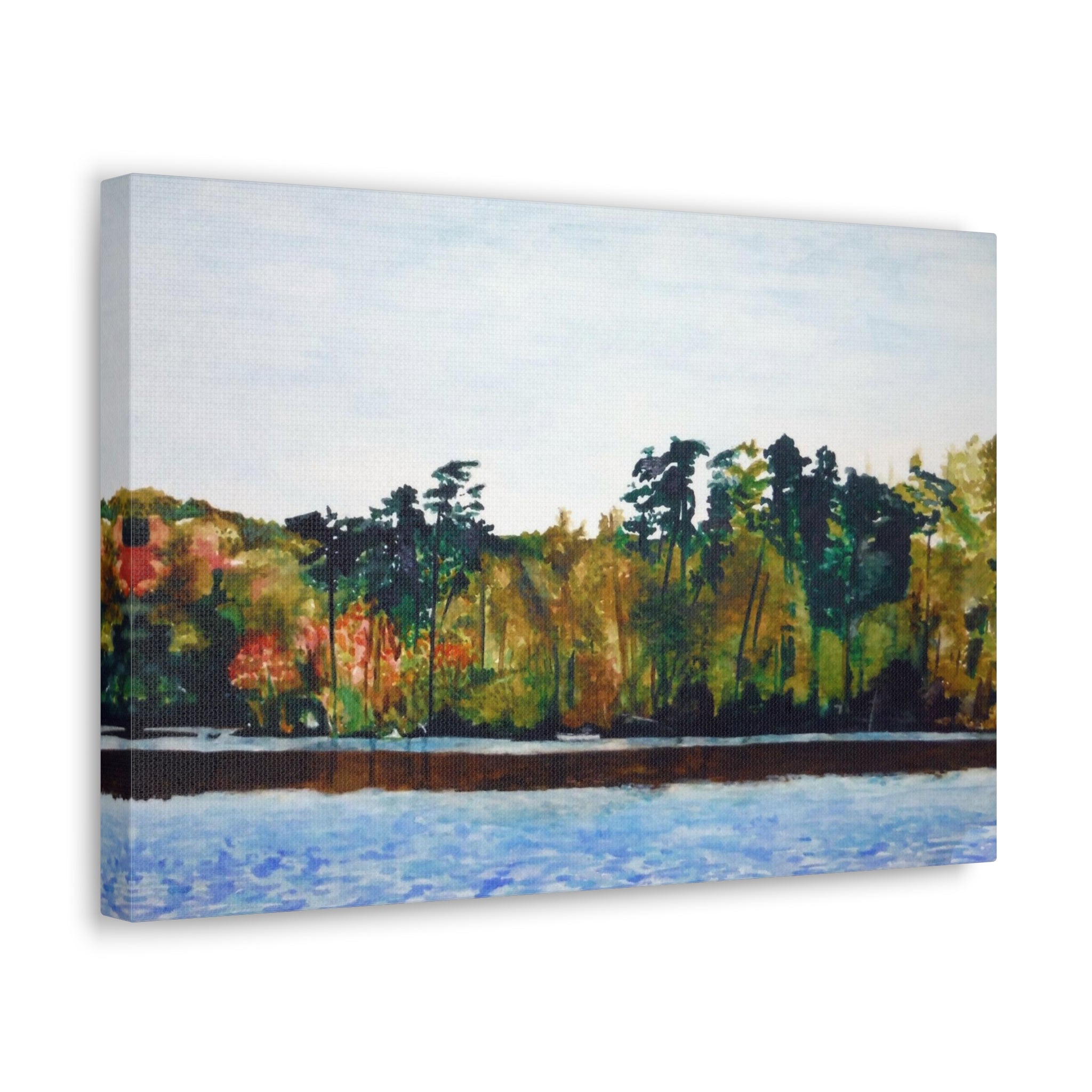 Lake Kayaking Canvas Gallery Wraps