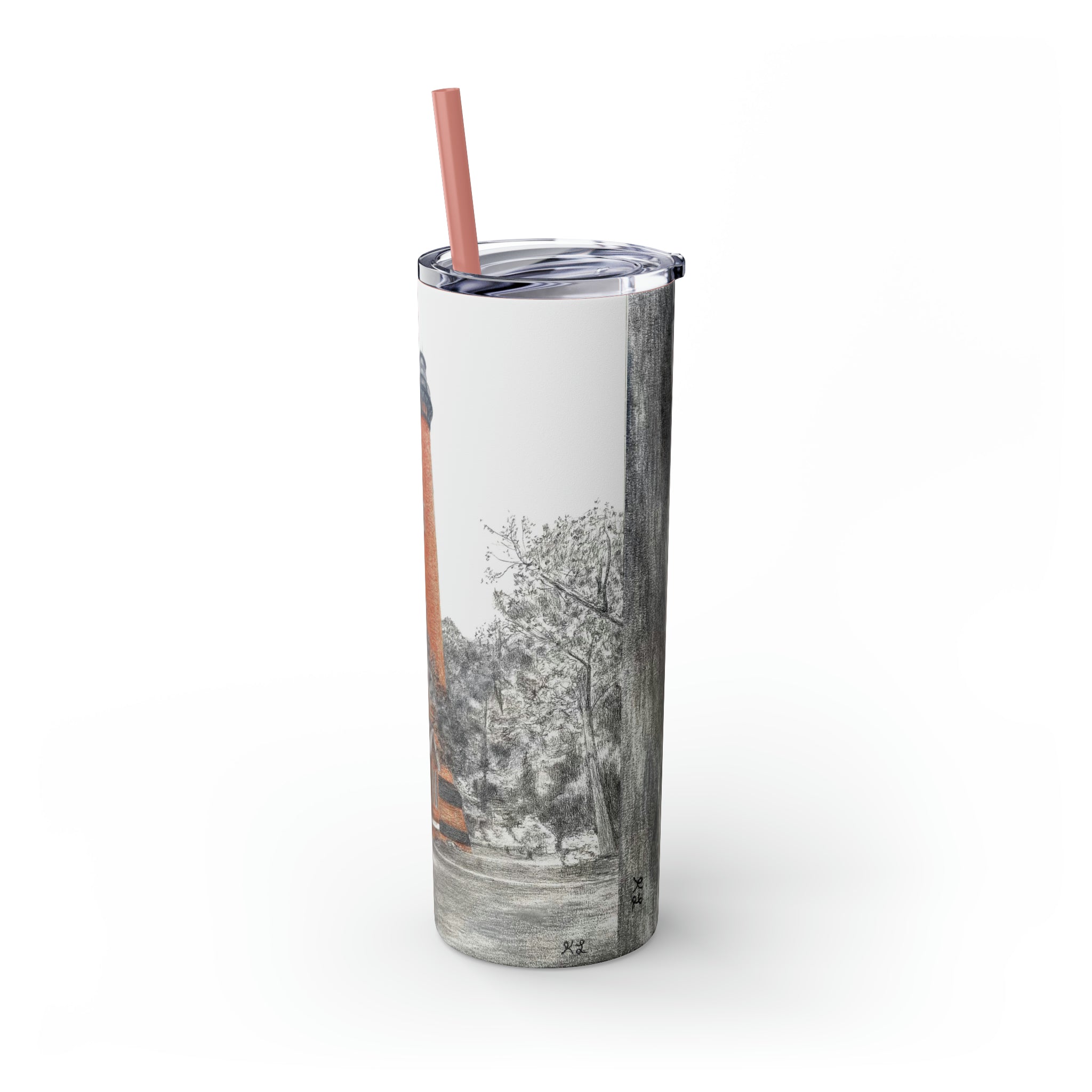 Currituck Lighthouse Skinny Tumbler with Straw, 20oz